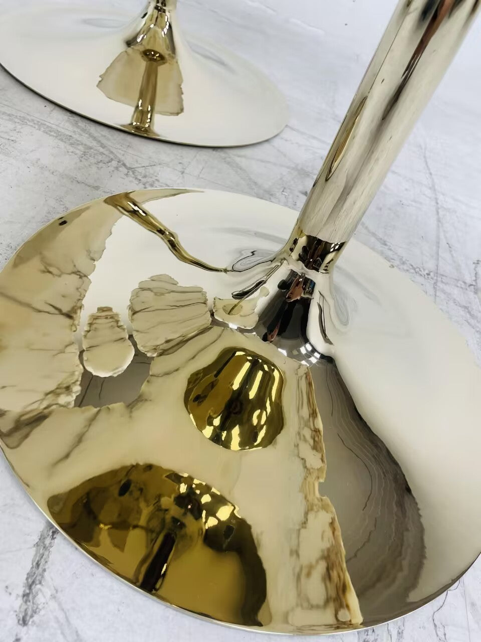Cicladi Luxurious Designer Metal Irregular Alabaster Coffee Table