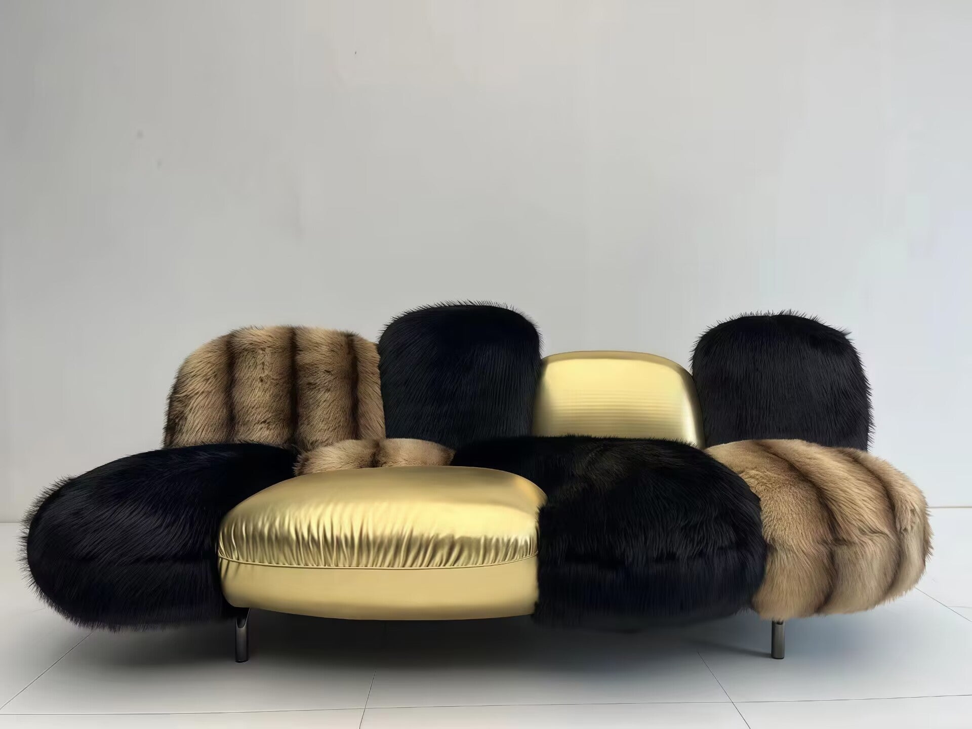 Cipria Luxury Irregular Upscale Unique Creativity Fabric Sofa