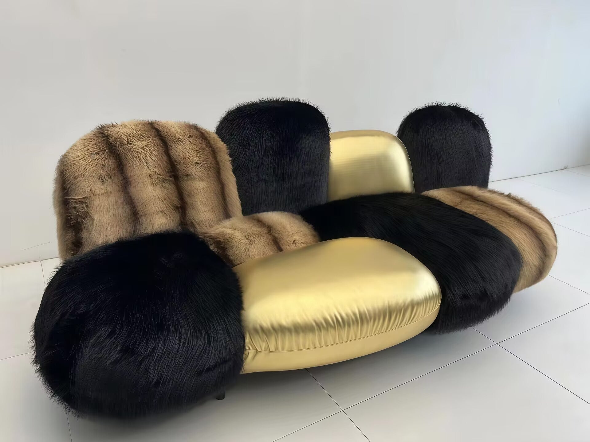Cipria Luxury Irregular Upscale Unique Creativity Fabric Sofa