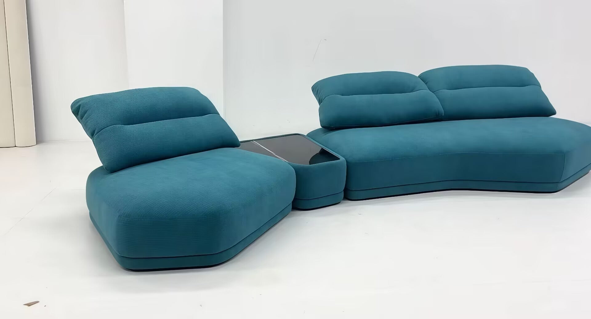 Cliff Villa Living Room Combination Curved Modular Large Fabric Sofa