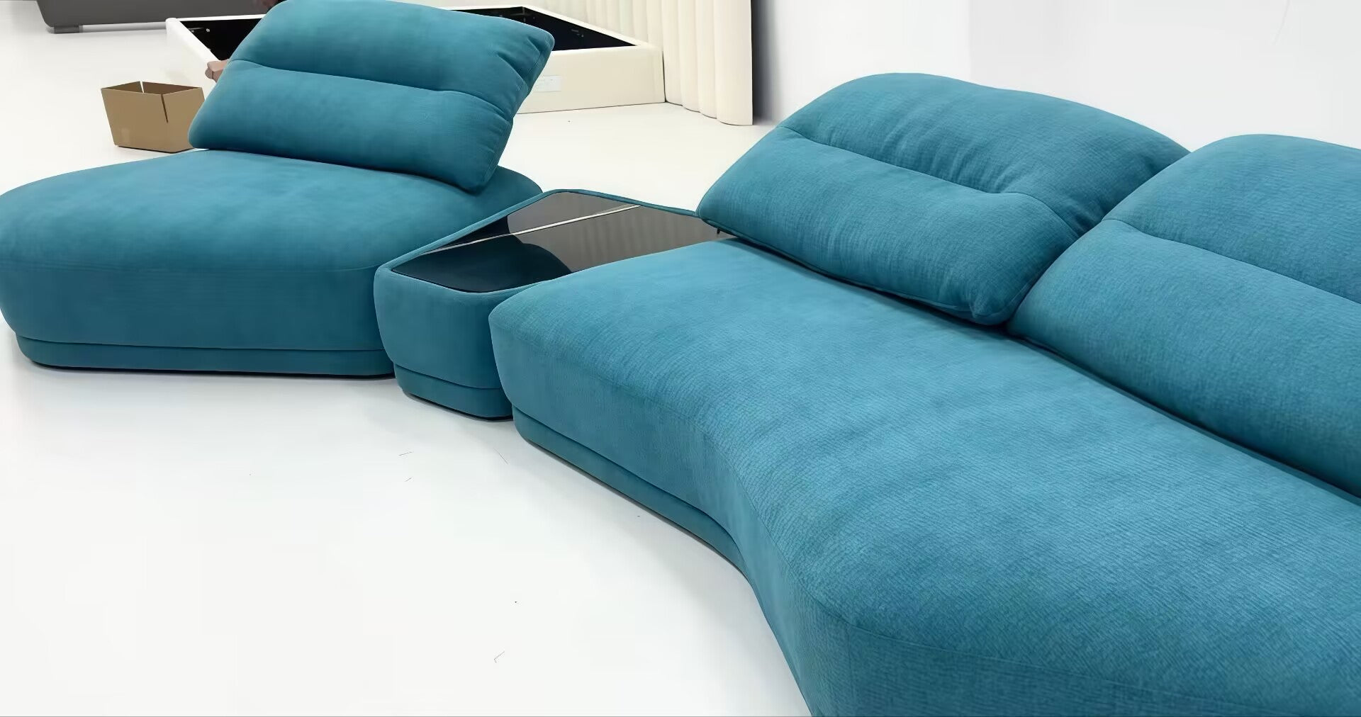 Cliff Villa Living Room Combination Curved Modular Large Fabric Sofa