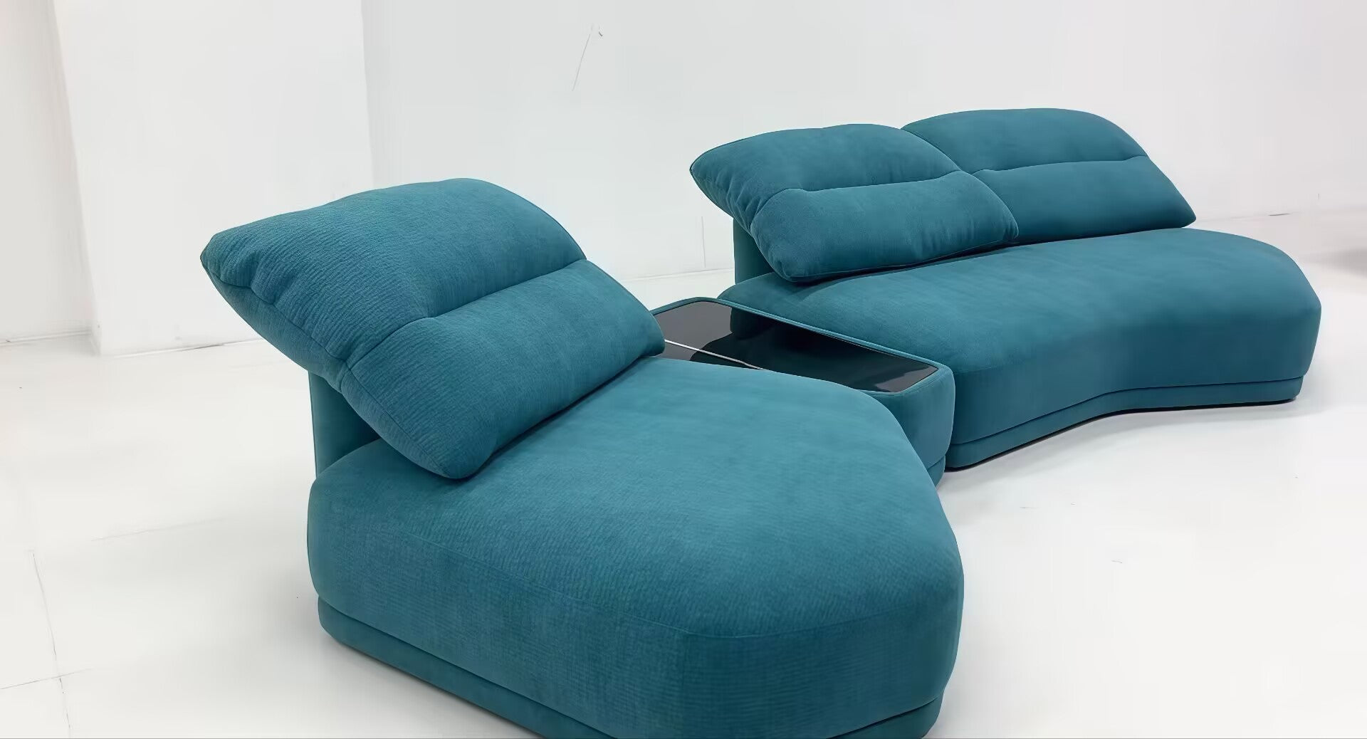 Cliff Villa Living Room Combination Curved Modular Large Fabric Sofa