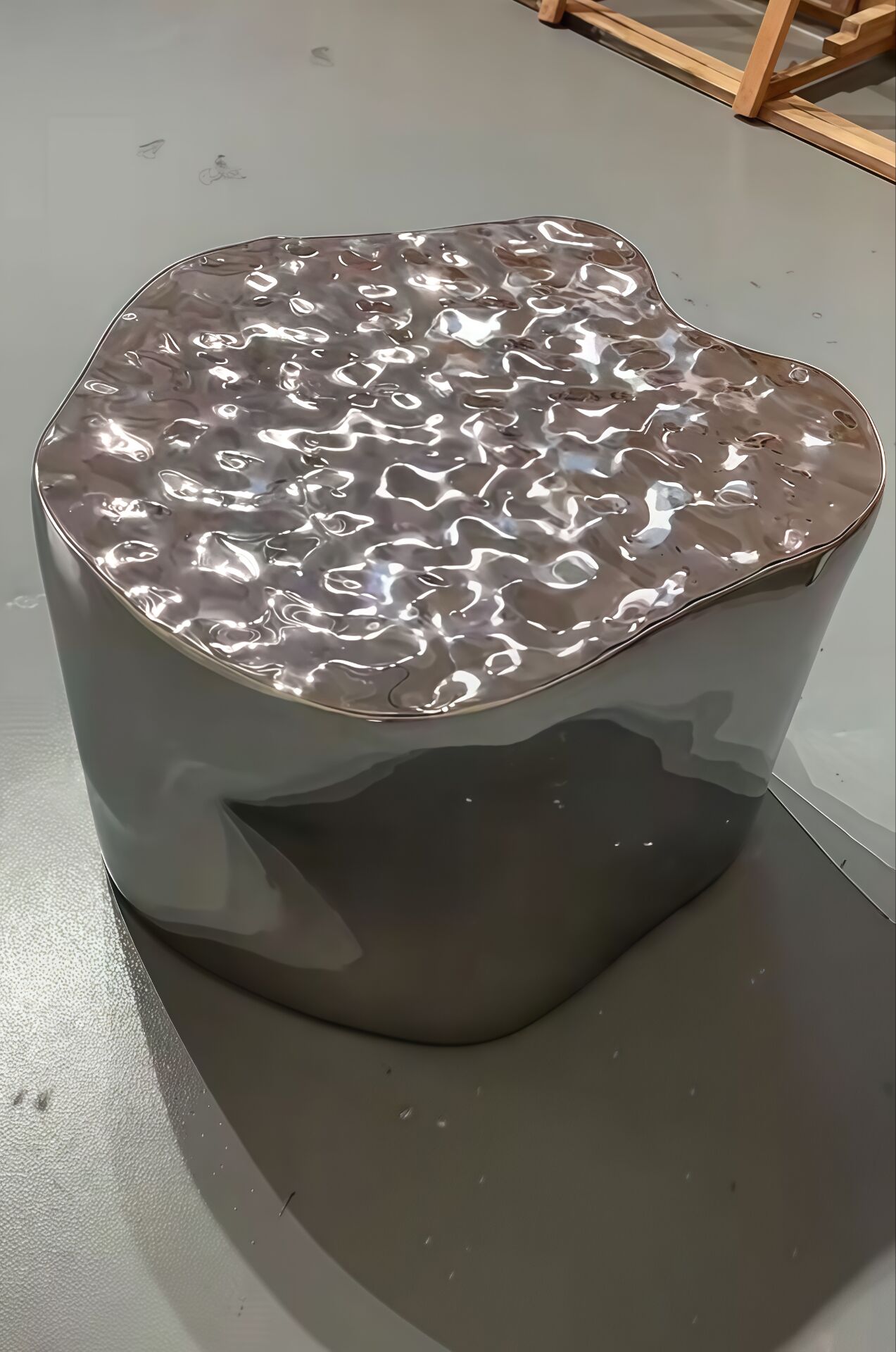 Cocktail Italian High End Irregular Stainless Steel Combination Coffee Table