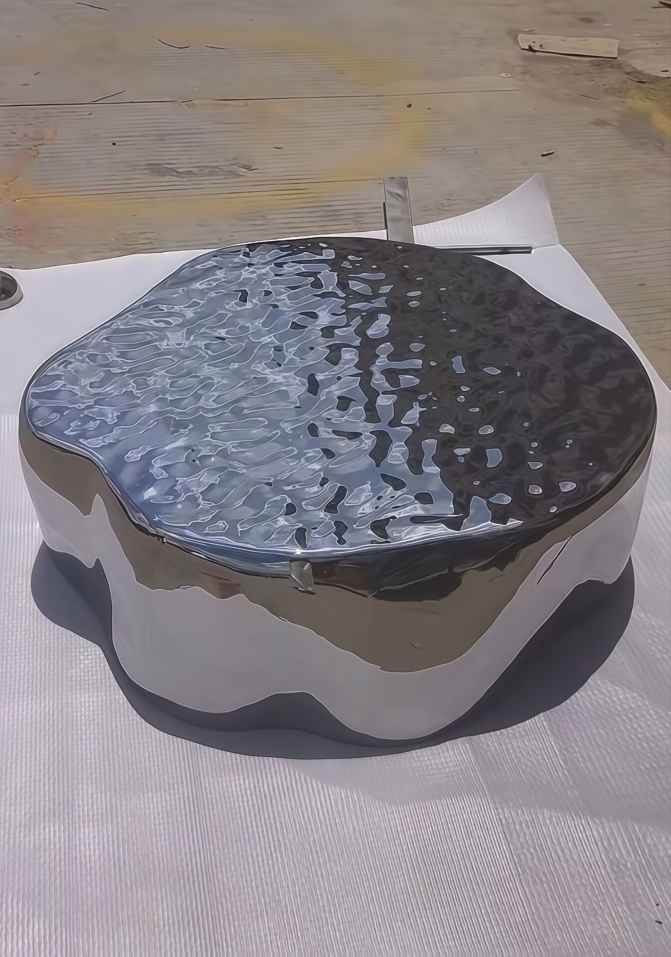 Cocktail Italian High End Irregular Stainless Steel Combination Coffee Table