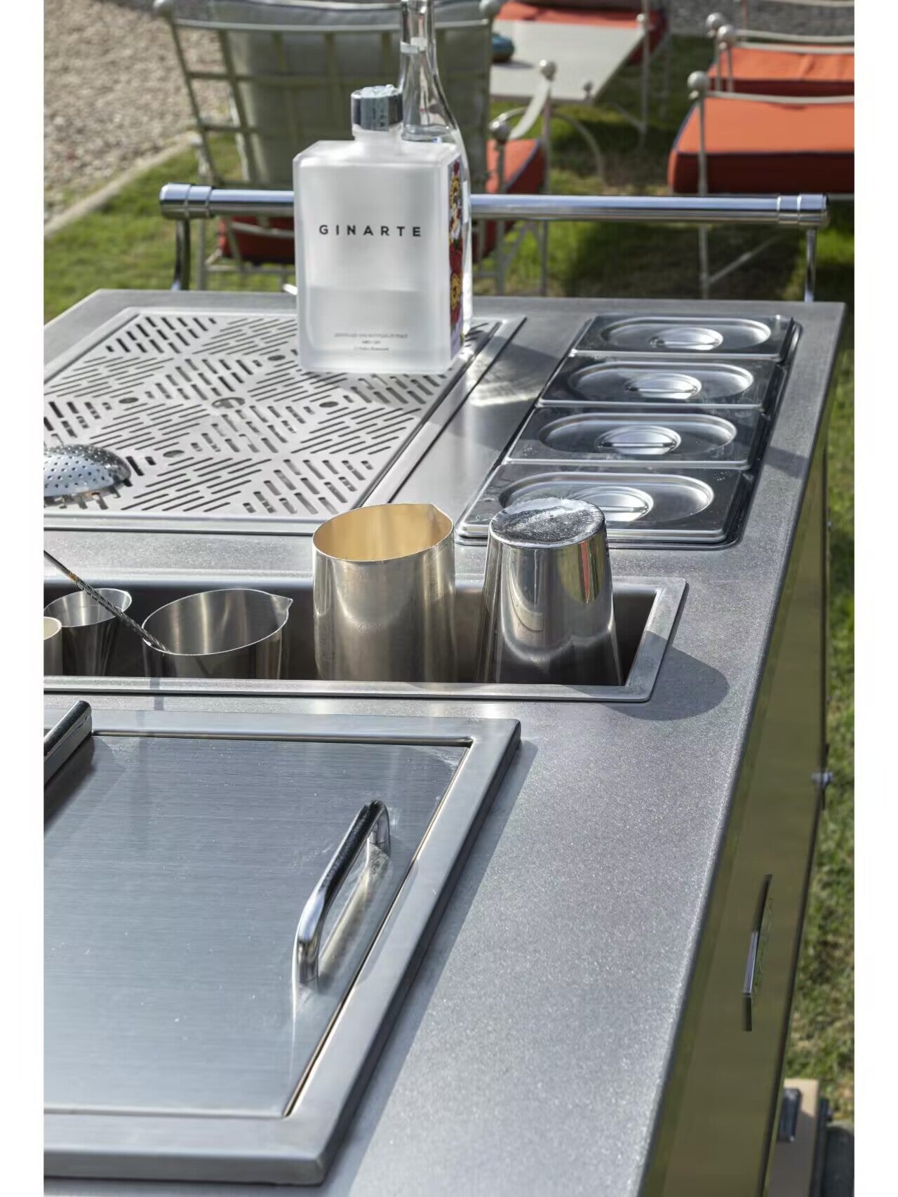 Cocktails Italian Luxury Designer Stainless Steel Custom Dining Car