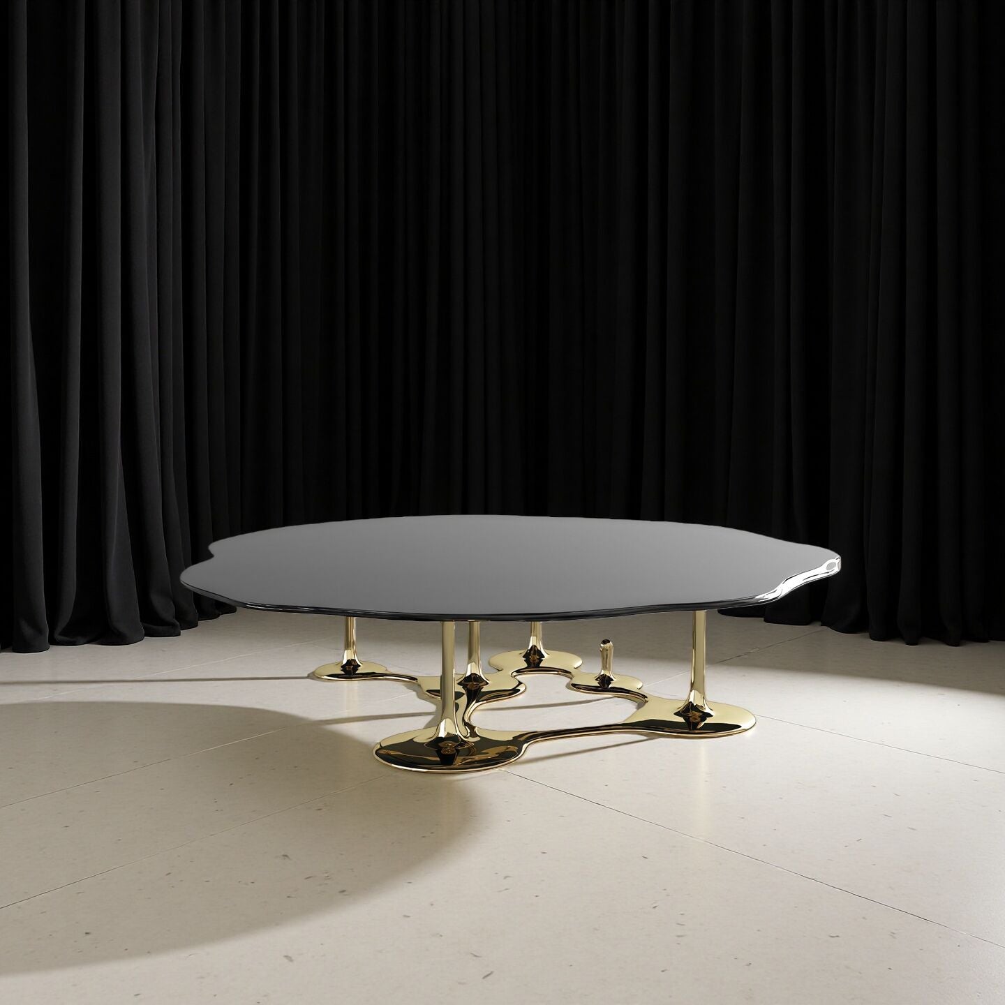 Luxurious Creativity Minimalist Stainless Steel Glass Coffee Table