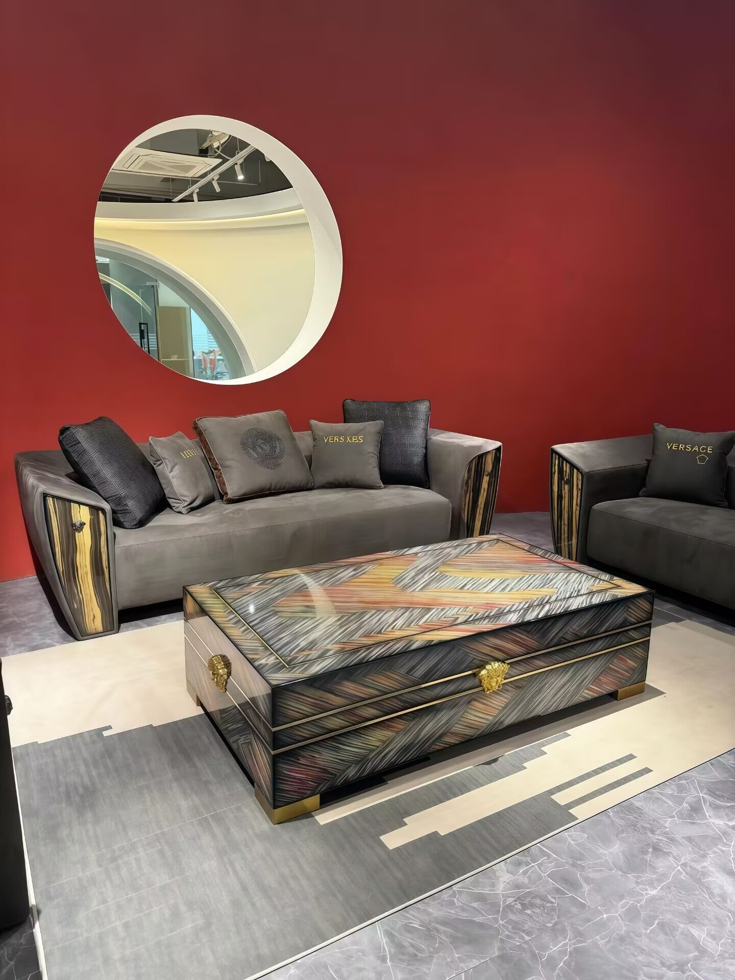 Living Room Unique Creativity Solid Wood Hand-Painted Coffee Table