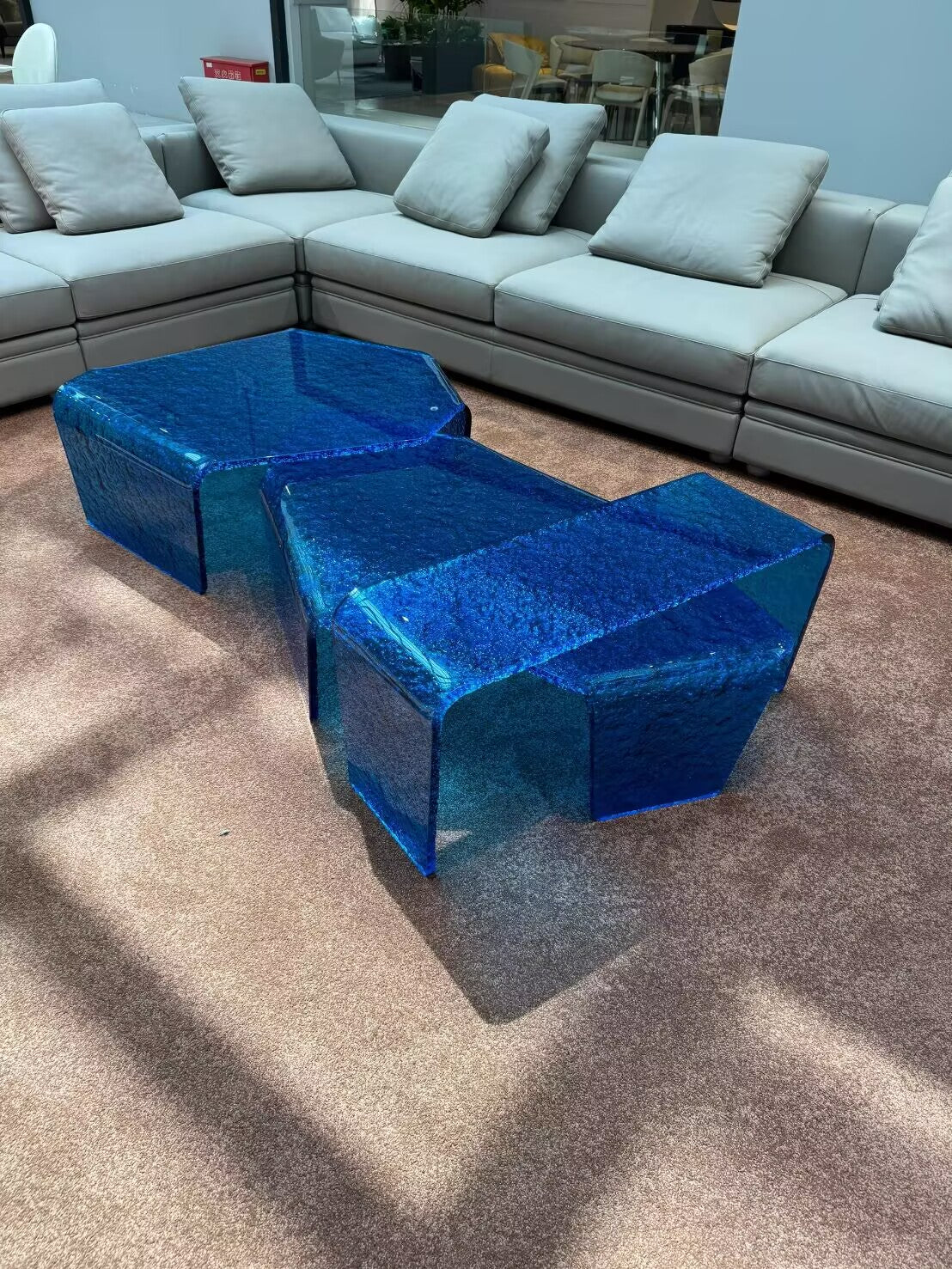 Luxurious Irregular Unique Creativity Acrylic Water Ripples Coffee Table
