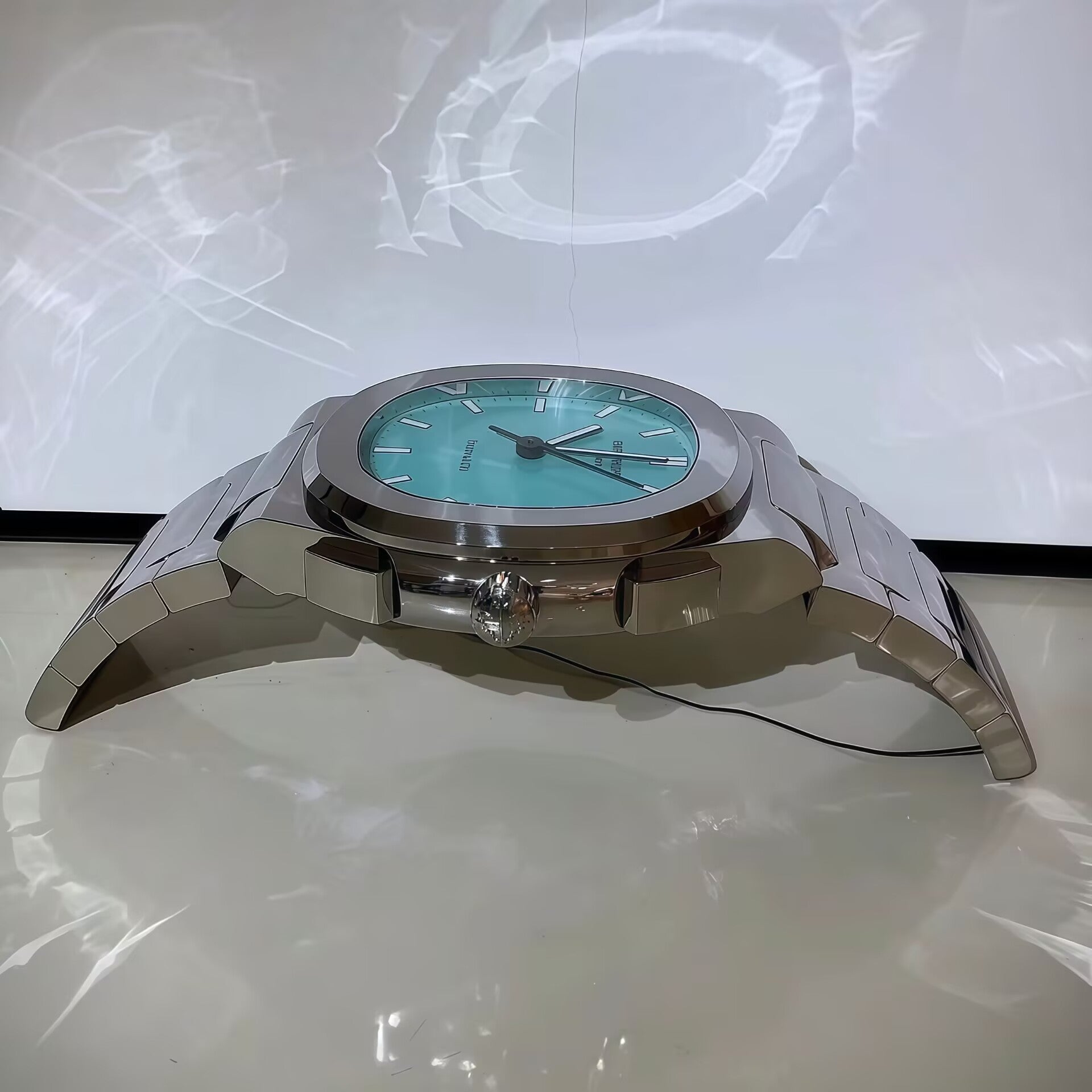 Villa Living Room Creativity Stainless Steel Nautilus Watch Coffee Table