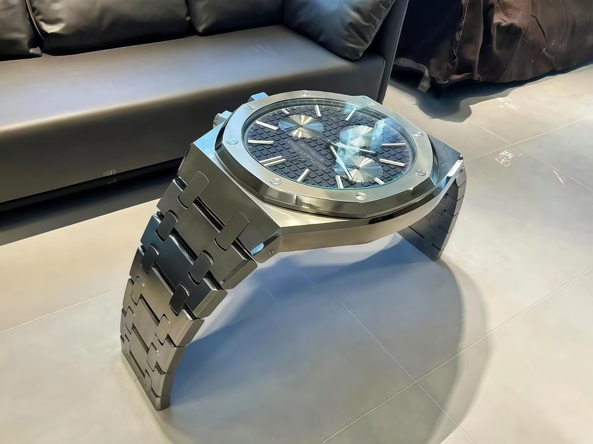 Designer High End Creative Stainless Steel Watch Shaped Coffee Table