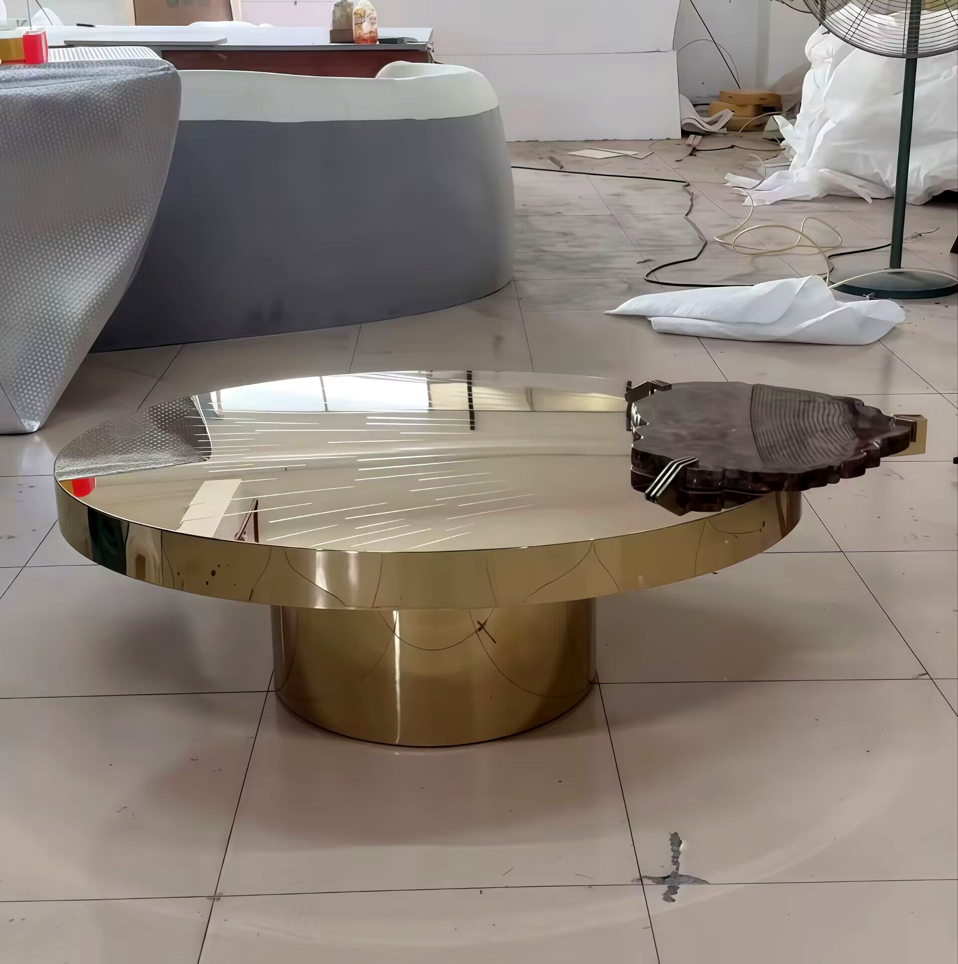 Designer Stainless Steel Modern Minimalism Living Room Coffee Table