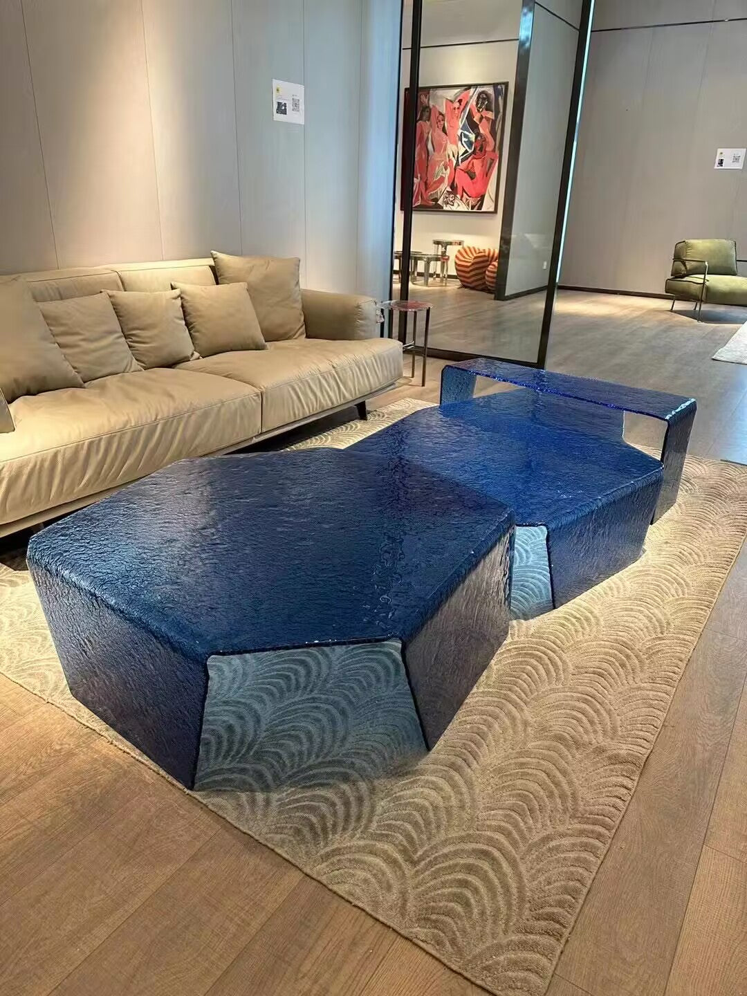 Luxurious Irregular Unique Creativity Acrylic Water Ripples Coffee Table
