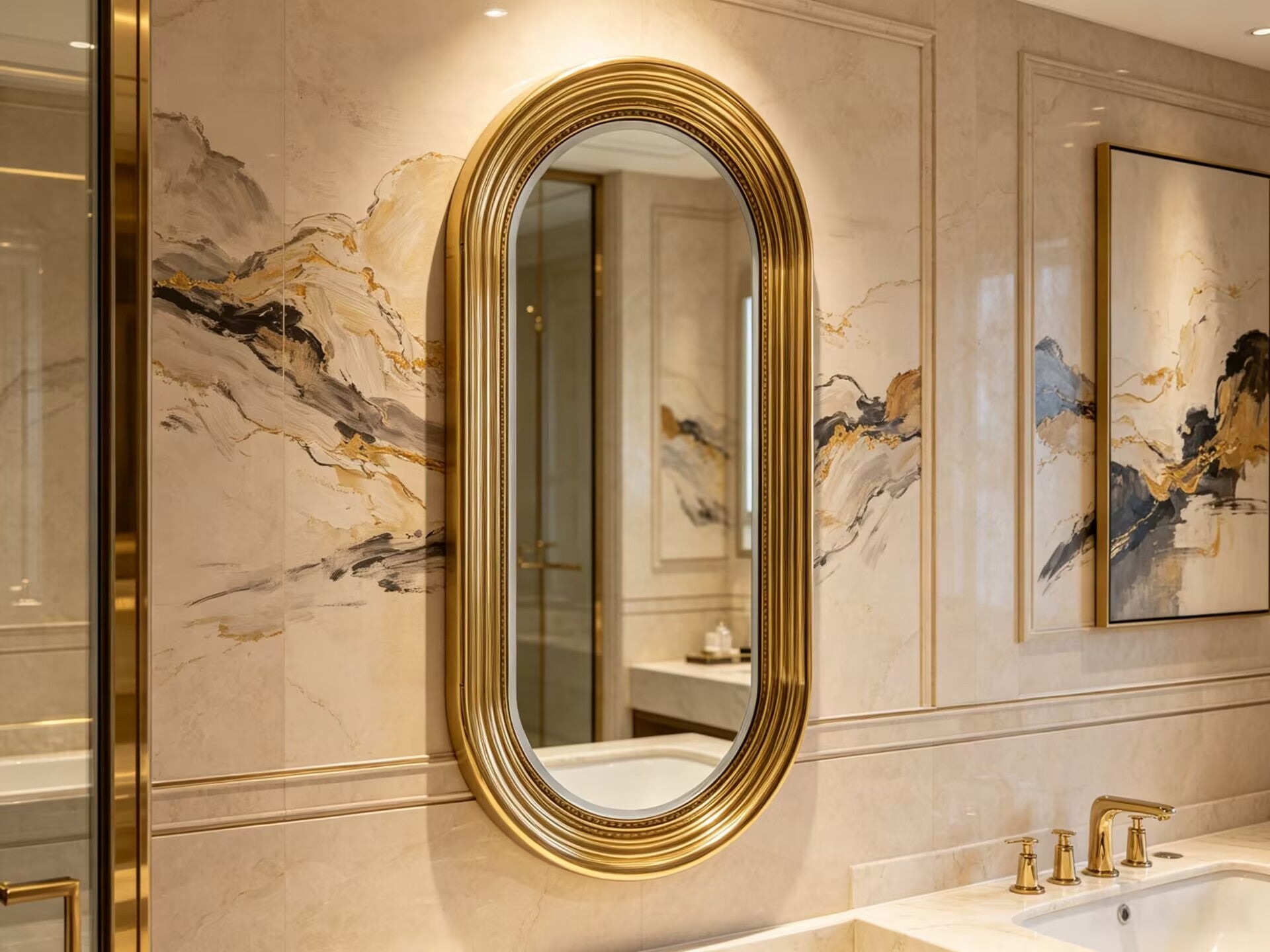 Colosseum Luxurious Stainless Steel Hanging Circular Bathroom Mirror