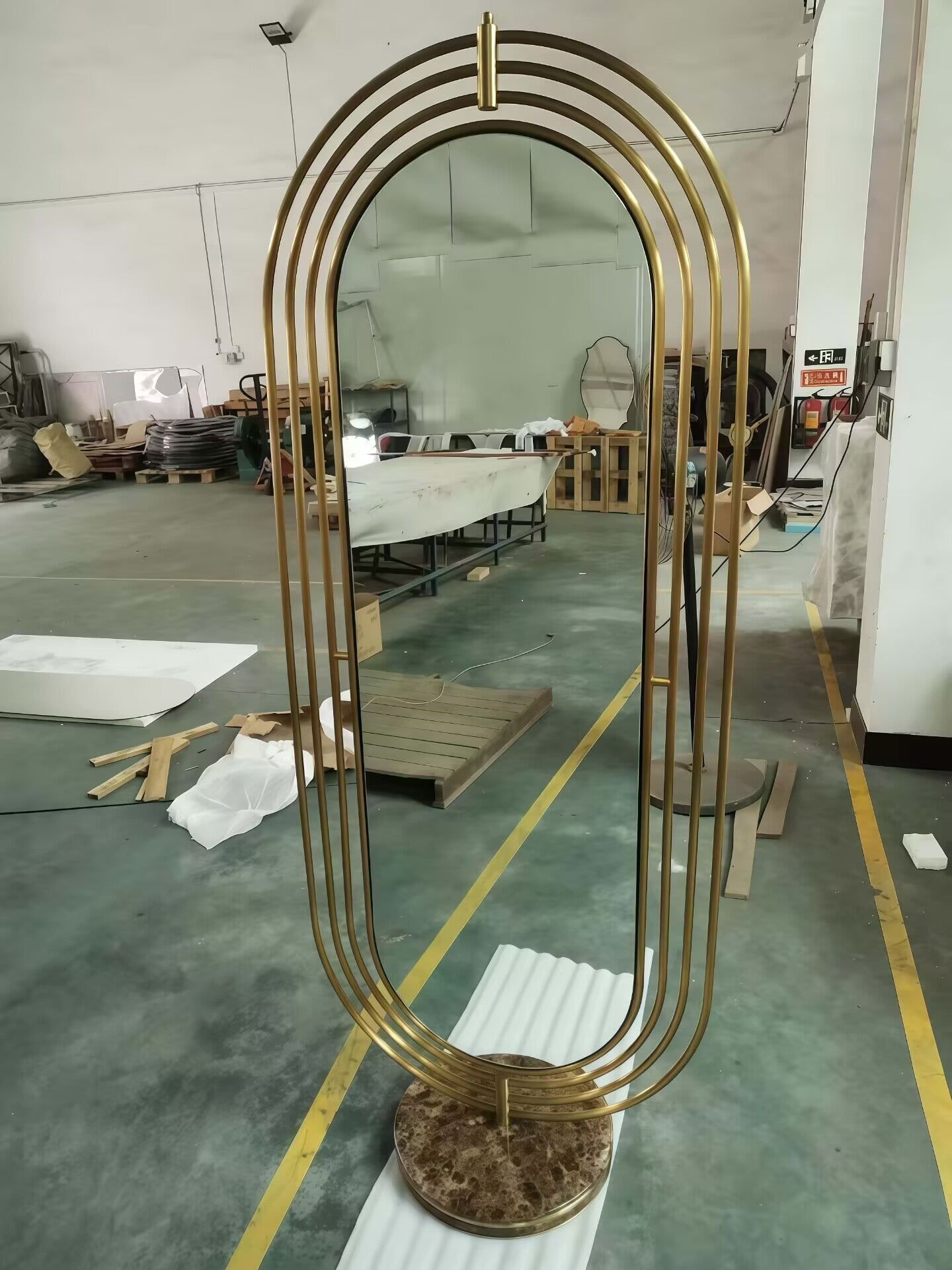 Colosseum Floor Bedroom High-End Creativity Rotate Full-Length Mirror