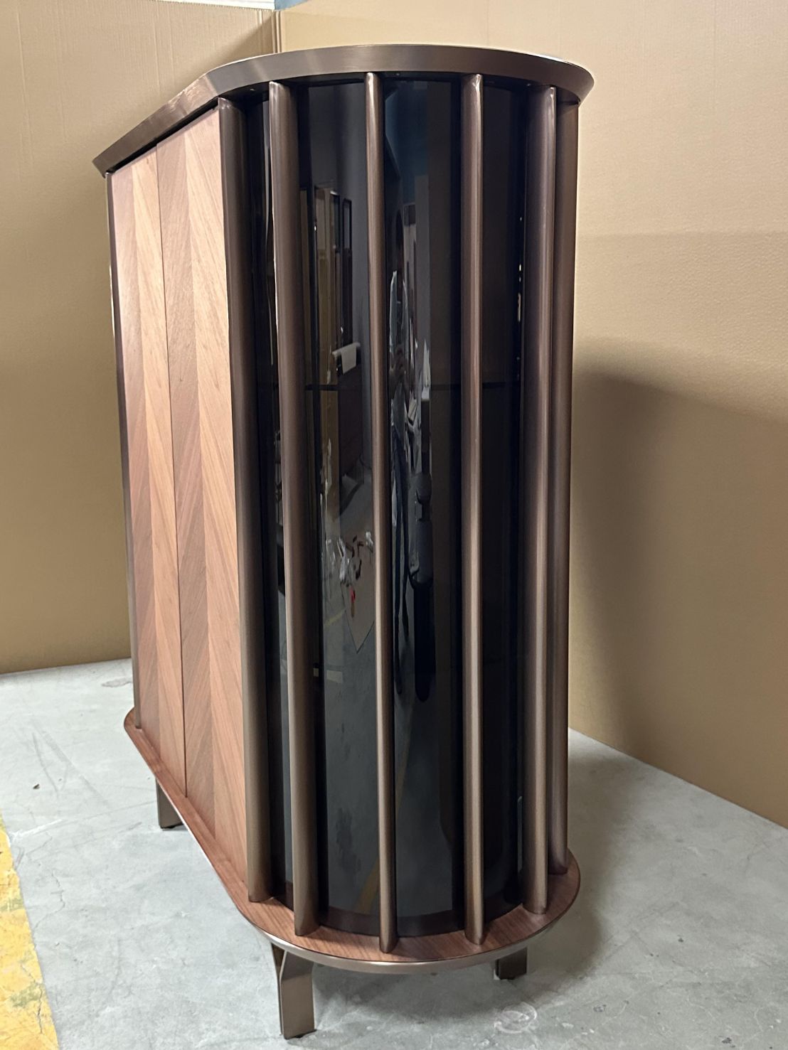 Costes Unique Minimalist Solid Wood Commission Wine Cabinet