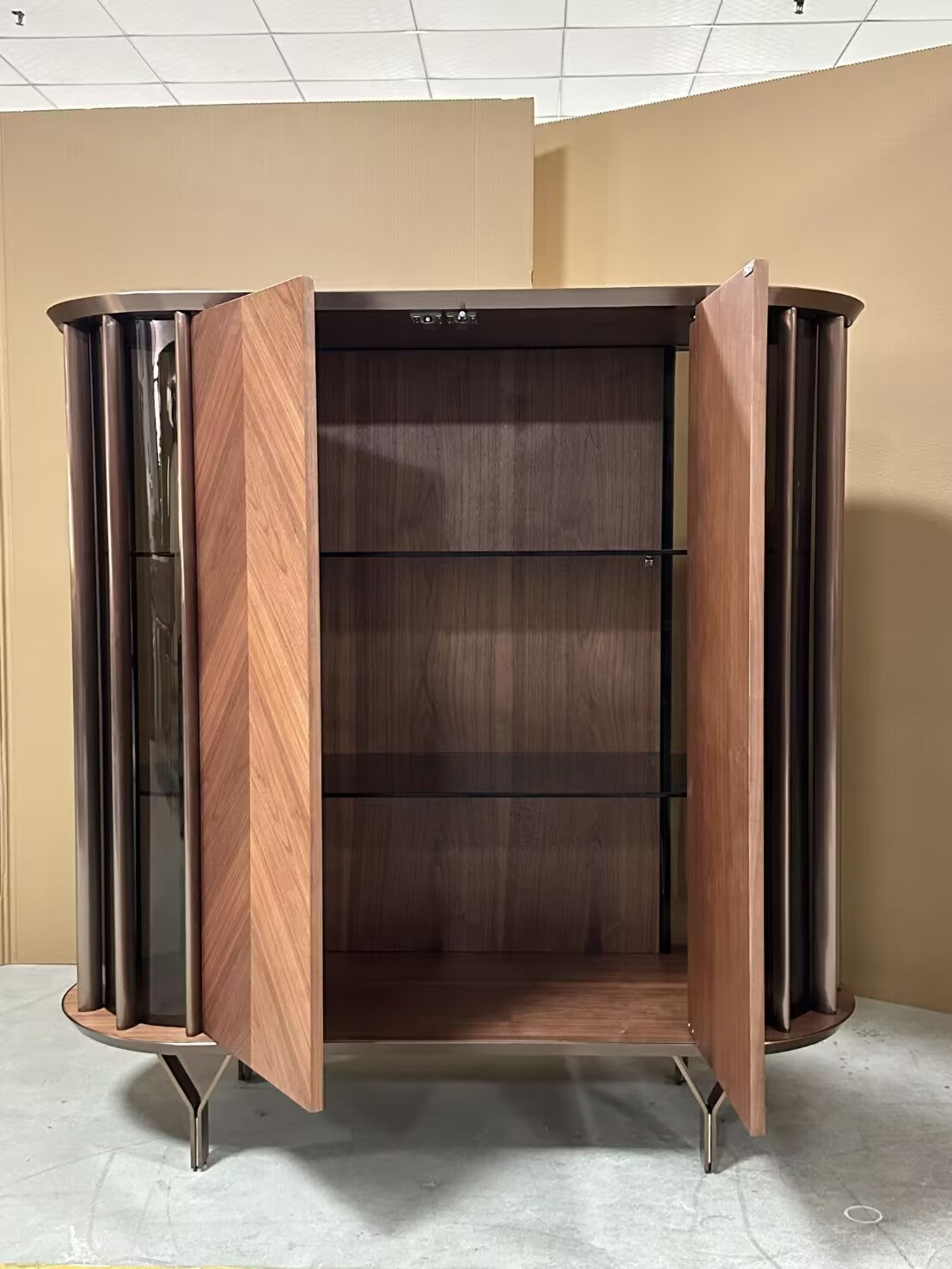 Costes Unique Minimalist Solid Wood Commission Wine Cabinet