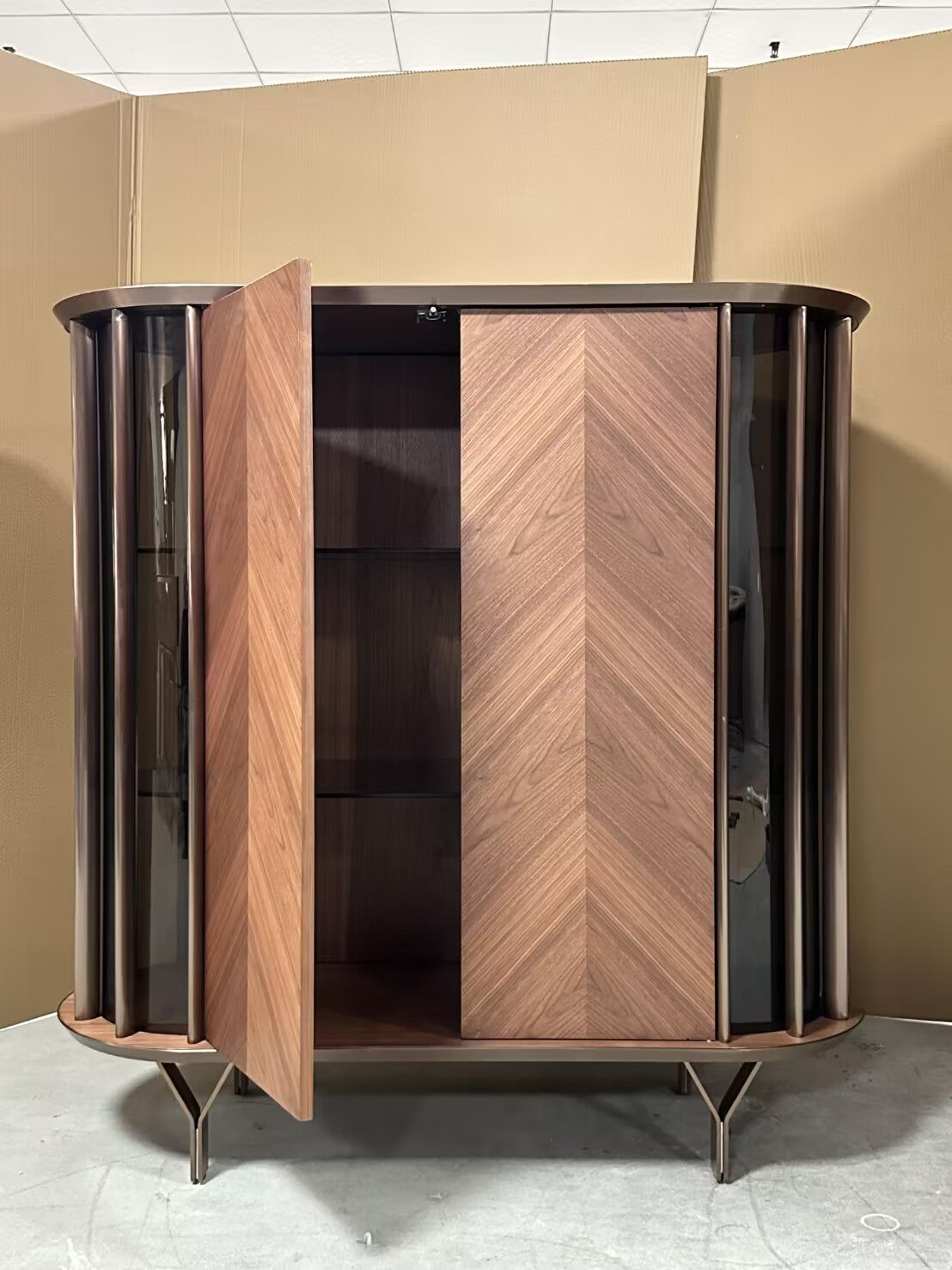 Costes Unique Minimalist Solid Wood Commission Wine Cabinet