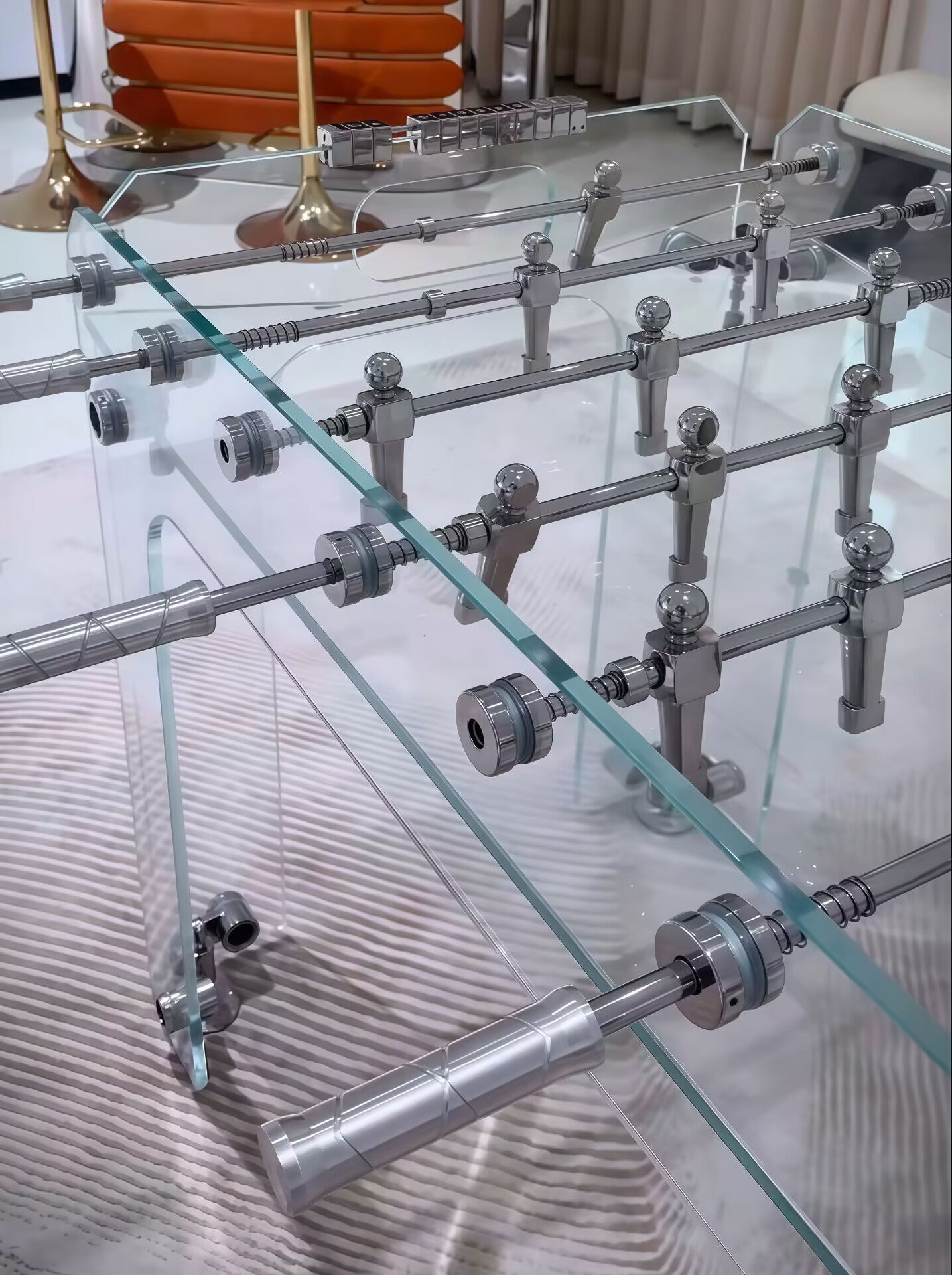 critallino High-end luxury Art customize tempered glass Table football