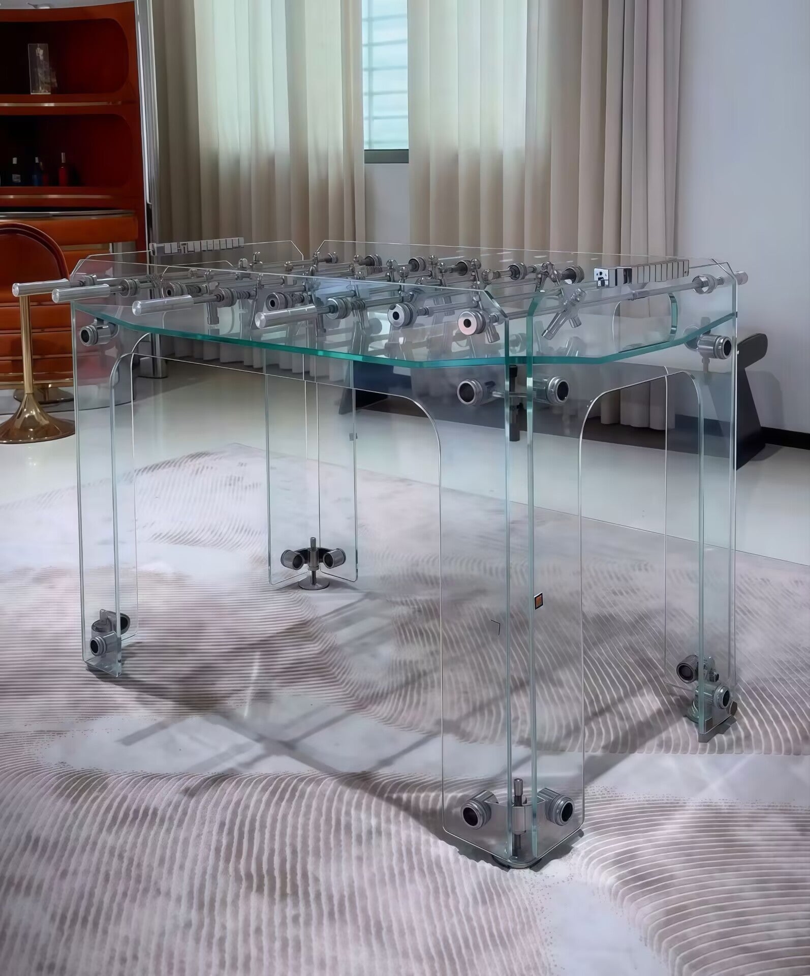 critallino High-end luxury Art customize tempered glass Table football