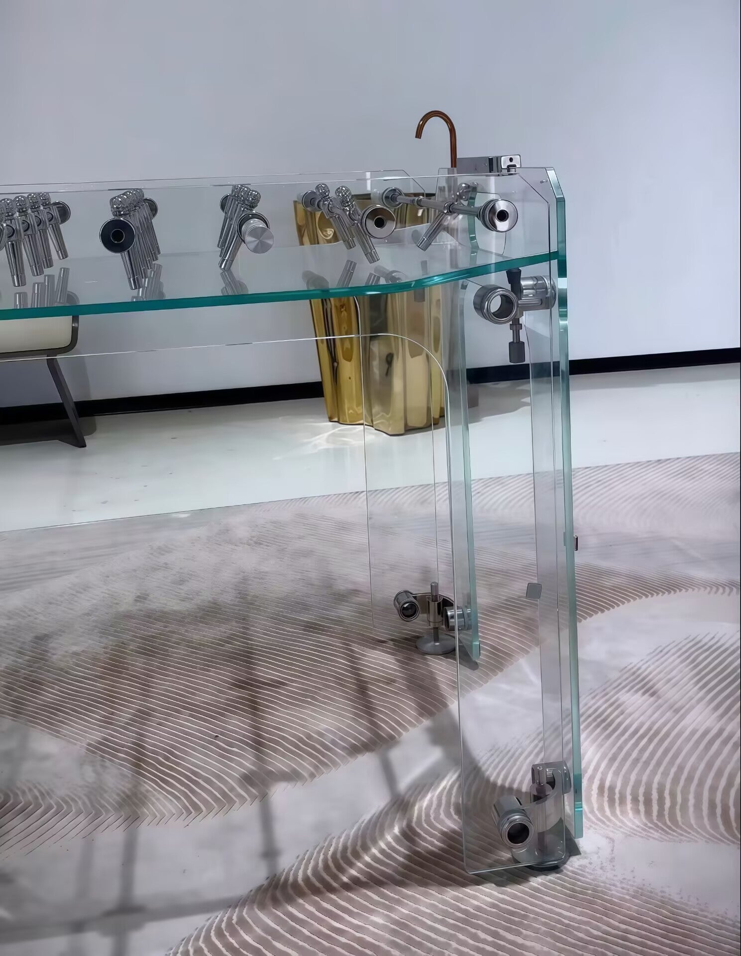 critallino High-end luxury Art customize tempered glass Table football