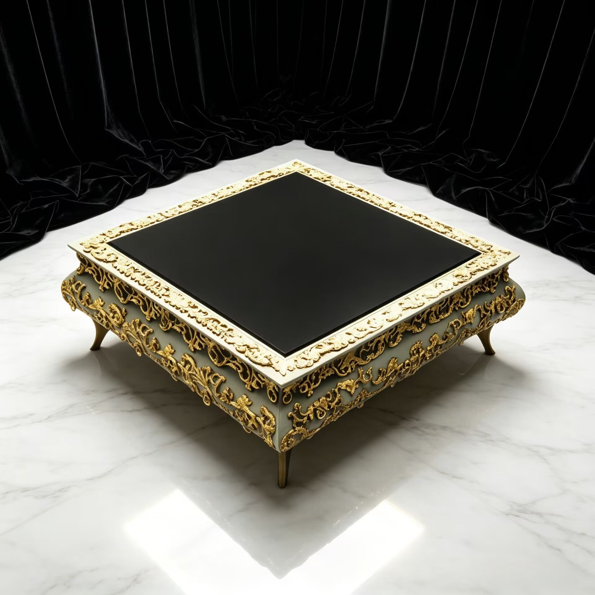 Crochet Modern Designer Creativity Metal Solid Wood Coffee Table