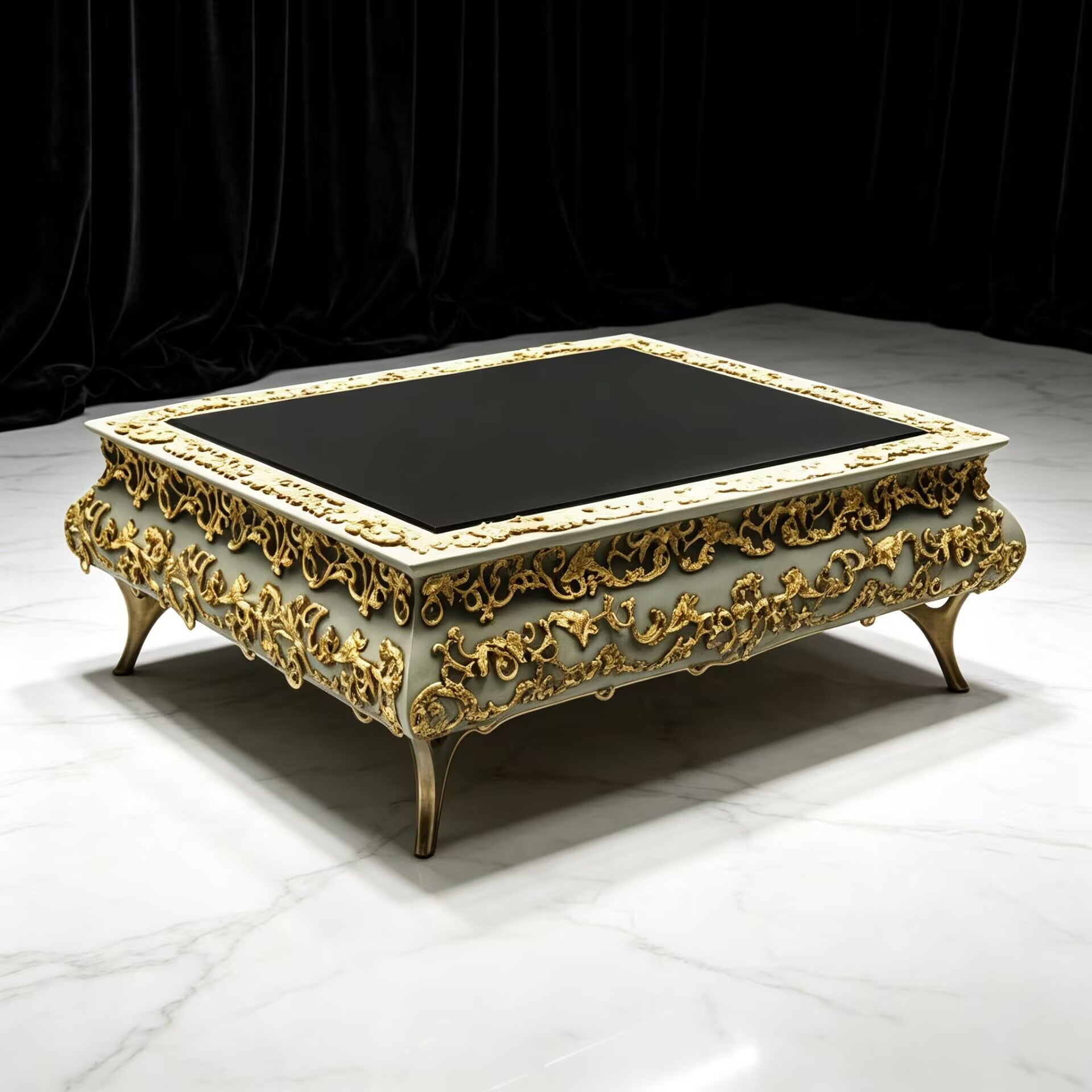 Crochet Modern Designer Creativity Metal Solid Wood Coffee Table