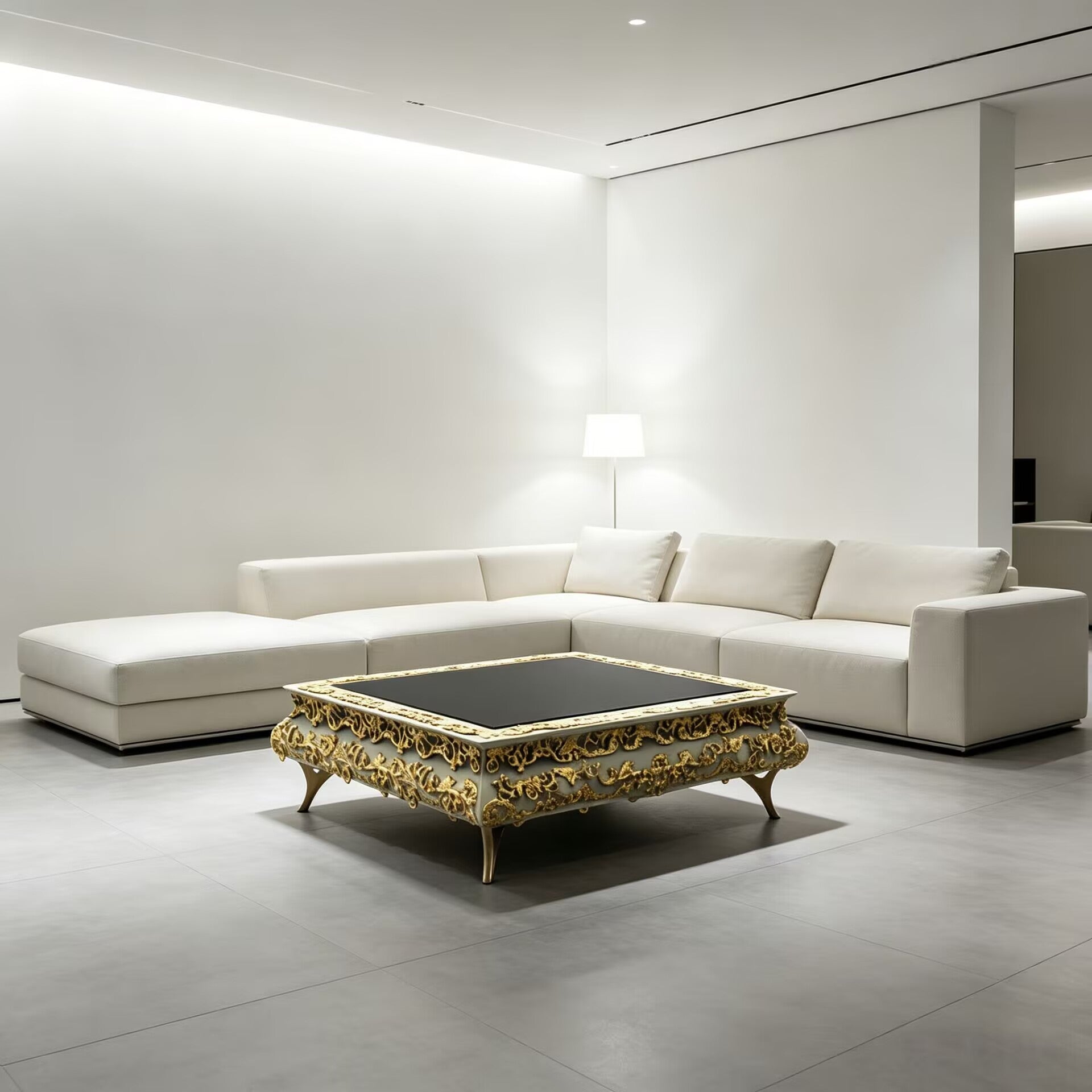 Crochet Modern Designer Creativity Metal Solid Wood Coffee Table
