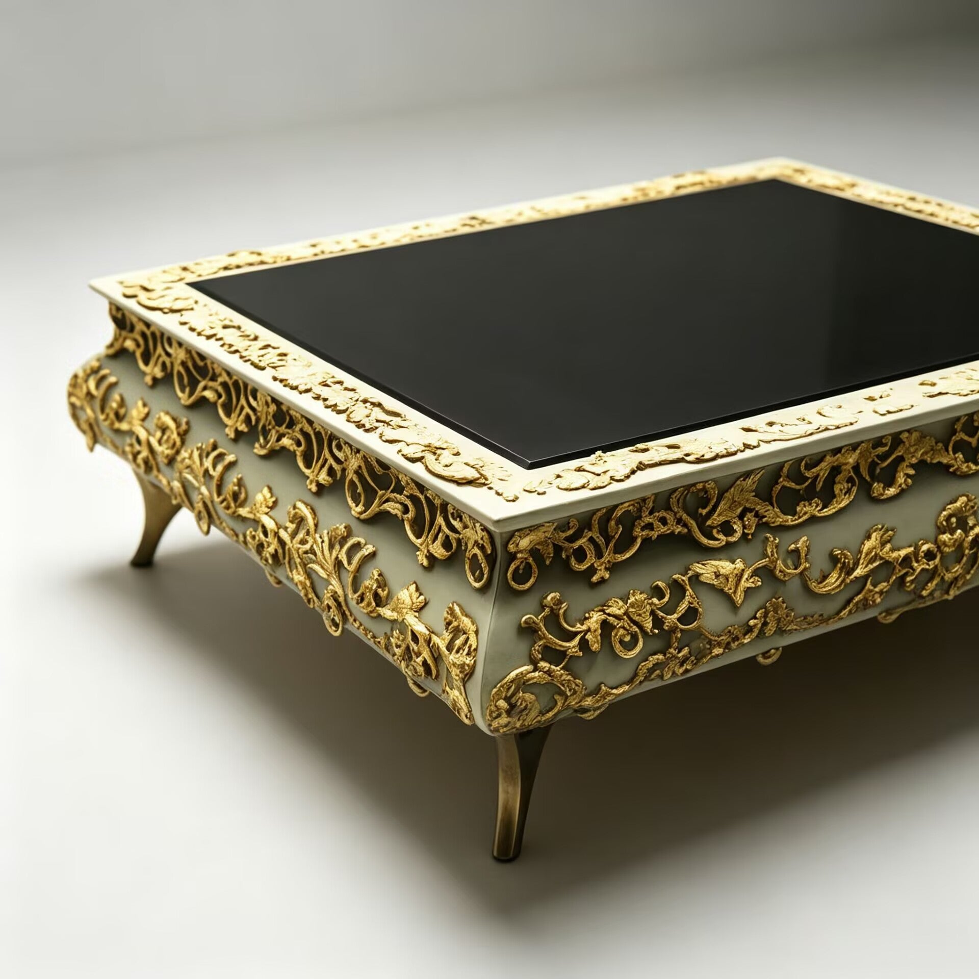 Crochet Modern Designer Creativity Metal Solid Wood Coffee Table
