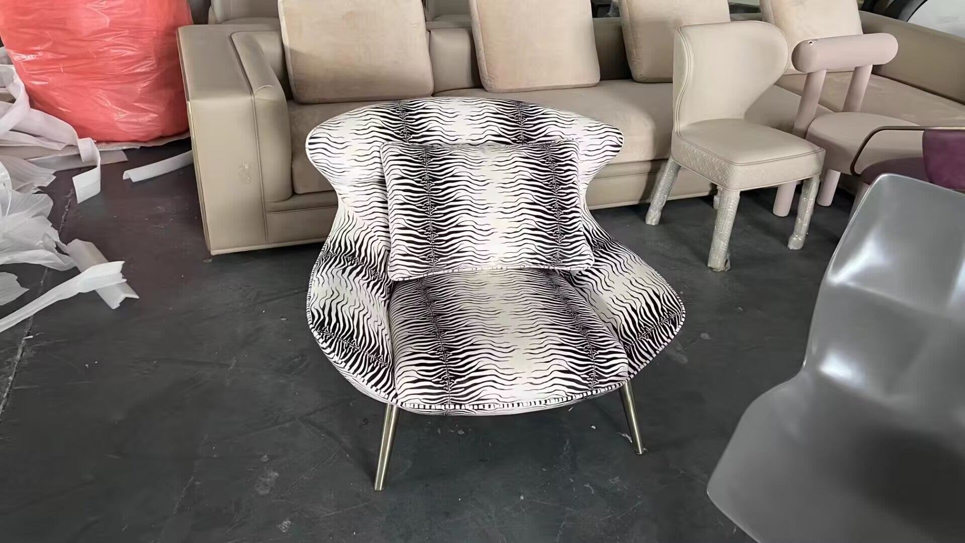 Curacao Italian Artistic Designer Metal Unique Single Armchair