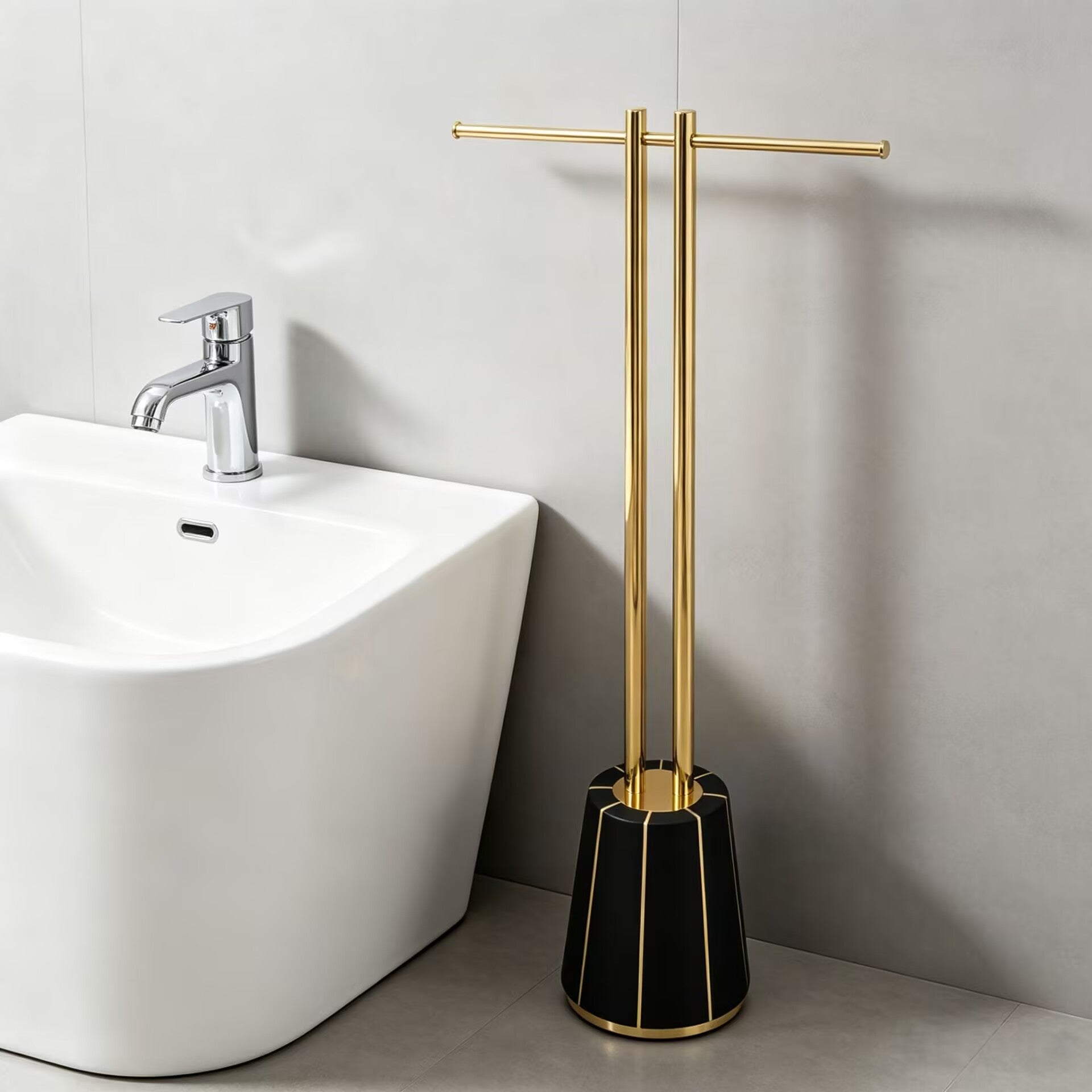 Darian Villa Bathroom Luxurious Designer Stainless Steel Towel Rack