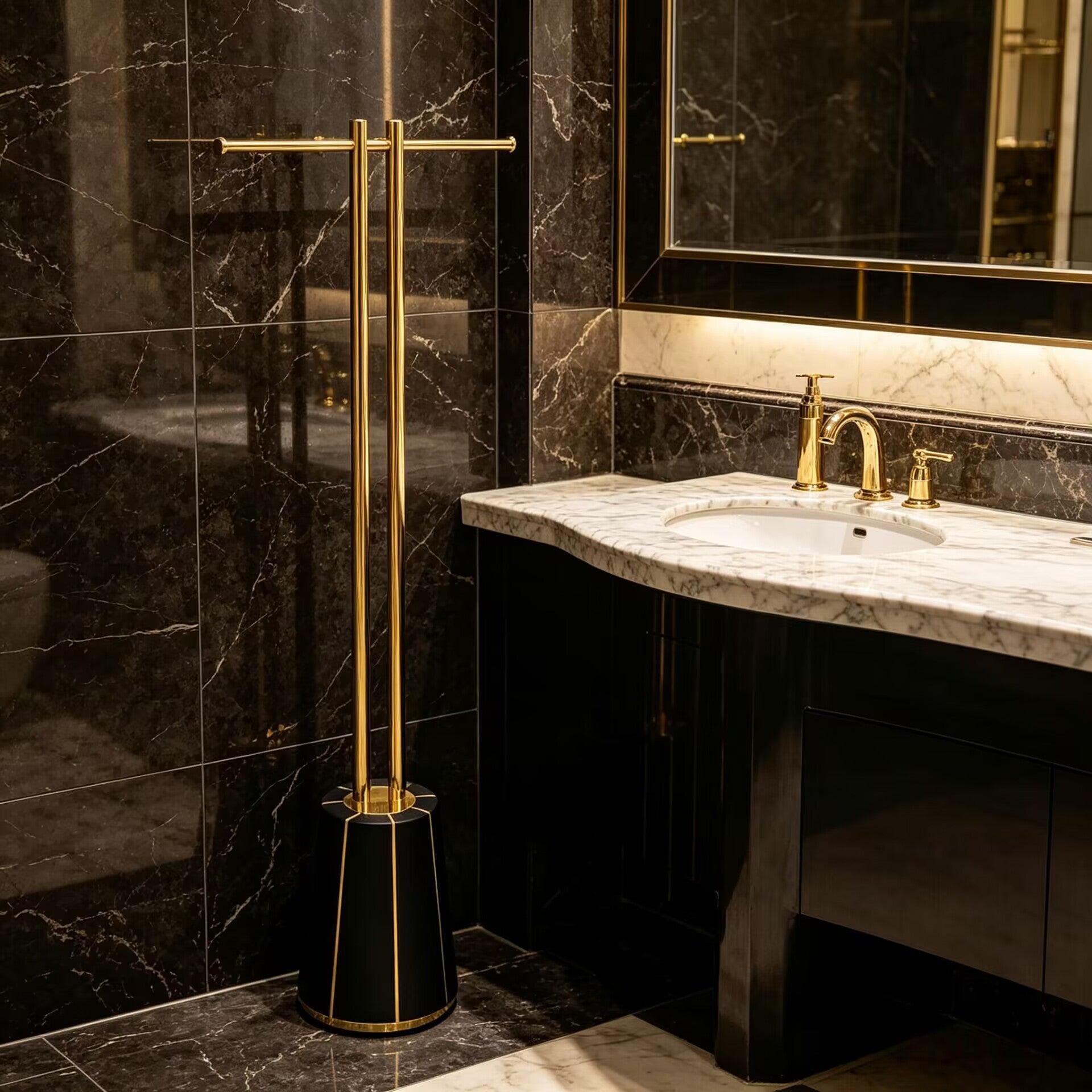 Darian Villa Bathroom Luxurious Designer Stainless Steel Towel Rack
