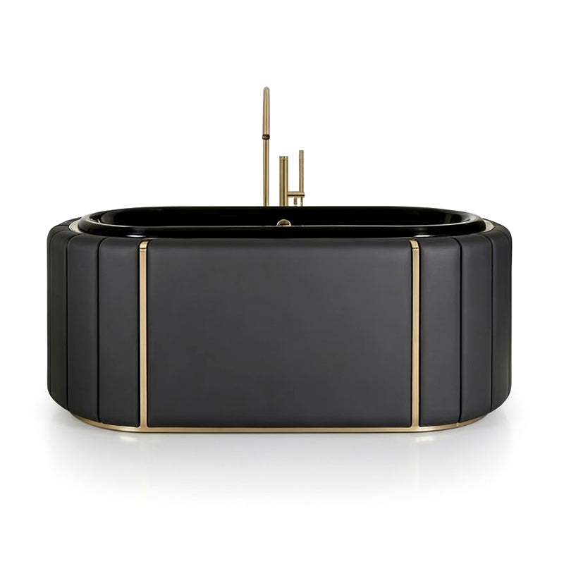 Darian Bathroom Upscale Stainless Steel Freestanding Ceramics Bathtub