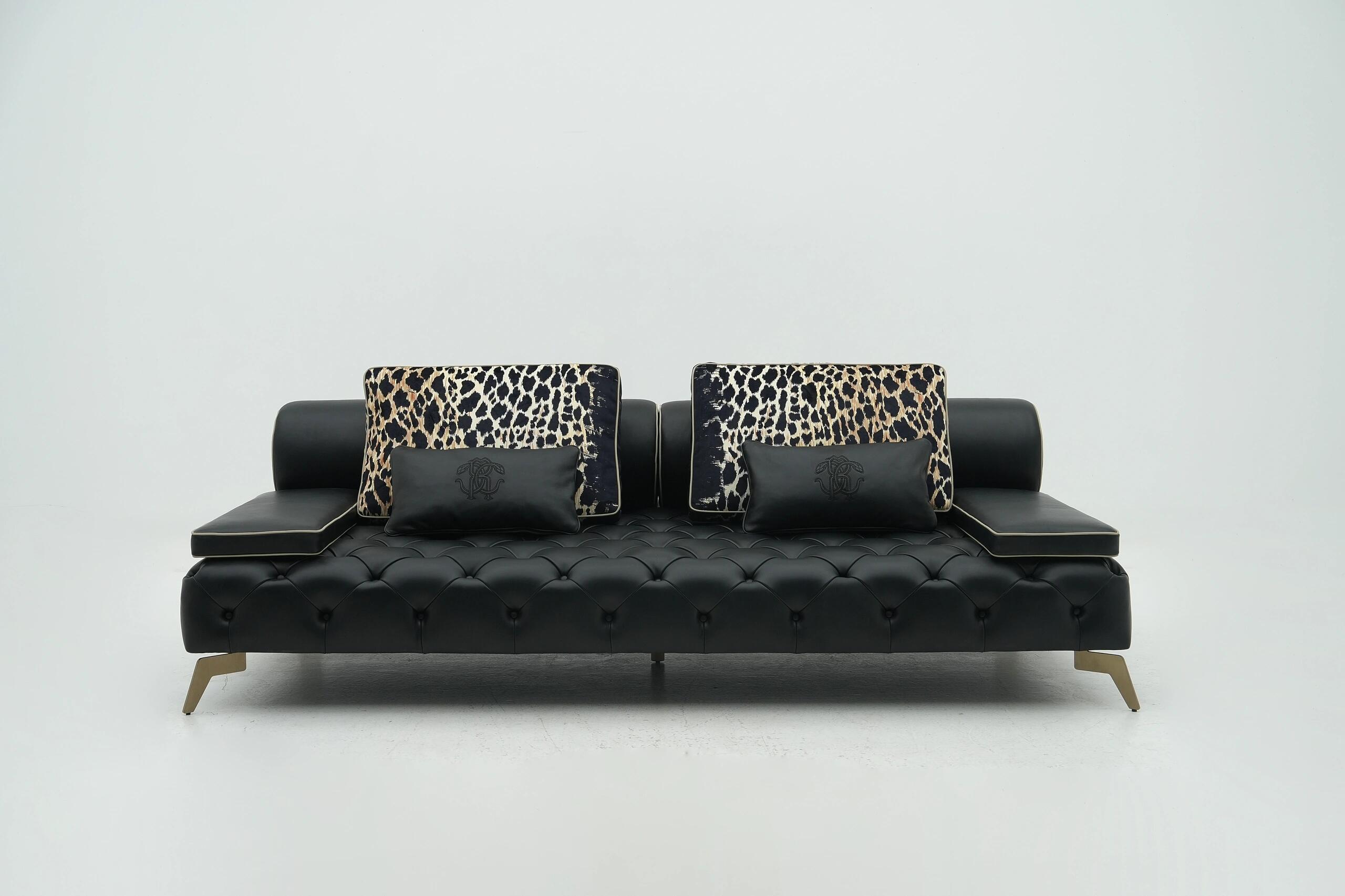 Darlington Villa Living Room Luxury Artistic Genuine Leather Sofa