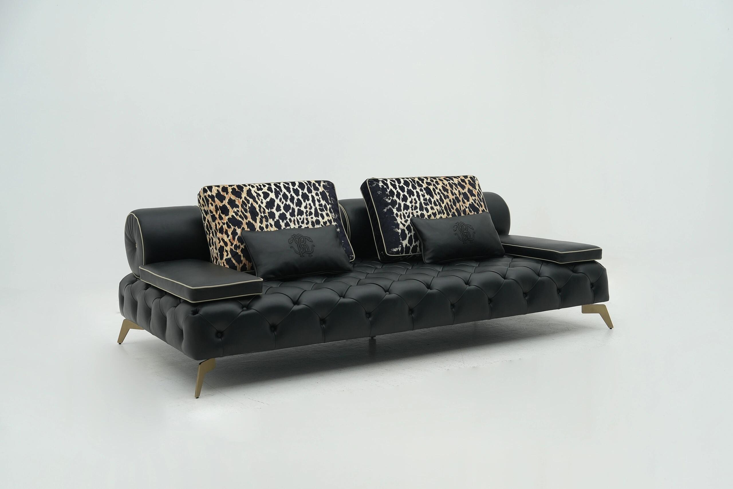 Darlington Villa Living Room Luxury Artistic Genuine Leather Sofa