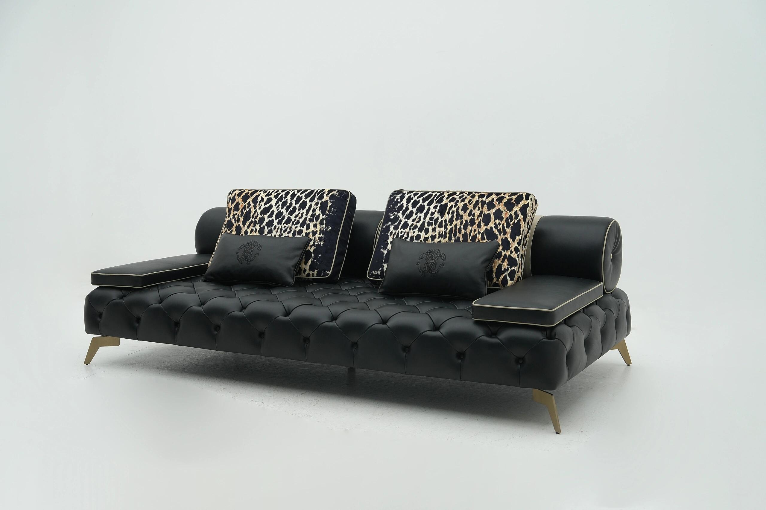 Darlington Villa Living Room Luxury Artistic Genuine Leather Sofa