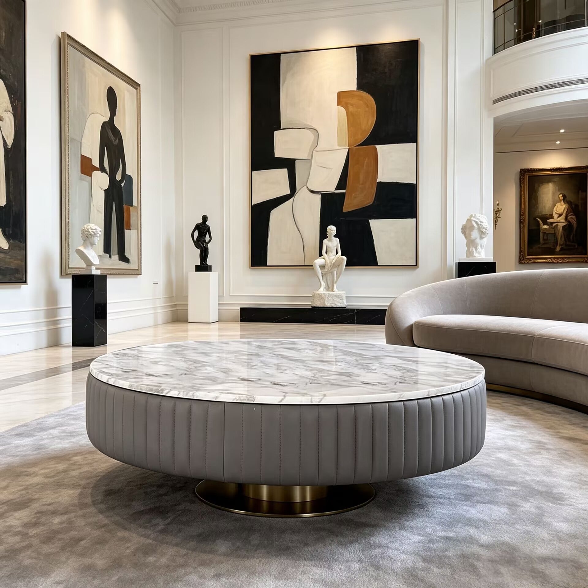 Daytona Villa Living Room Modern Creativity Marble Round Coffee Table