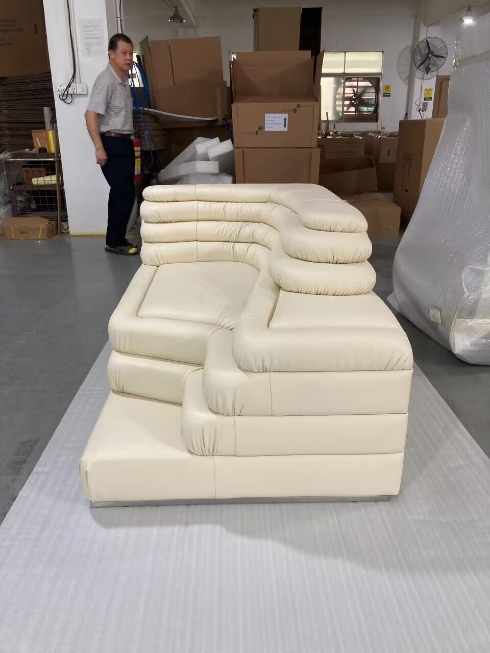 De Sade Unique High End Irregular Minimalist Genuine Leather Sofa