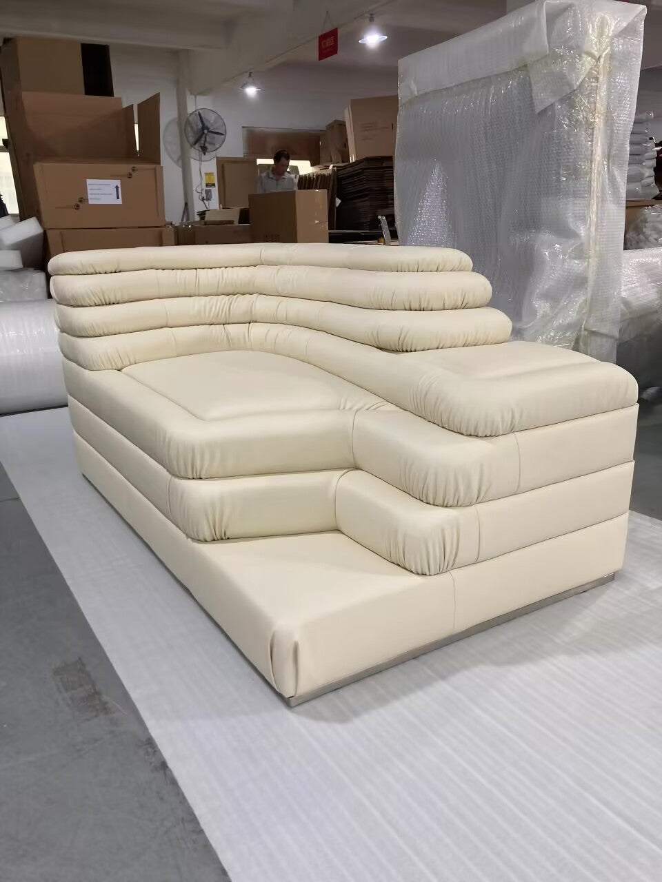 De Sade Unique High End Irregular Minimalist Genuine Leather Sofa