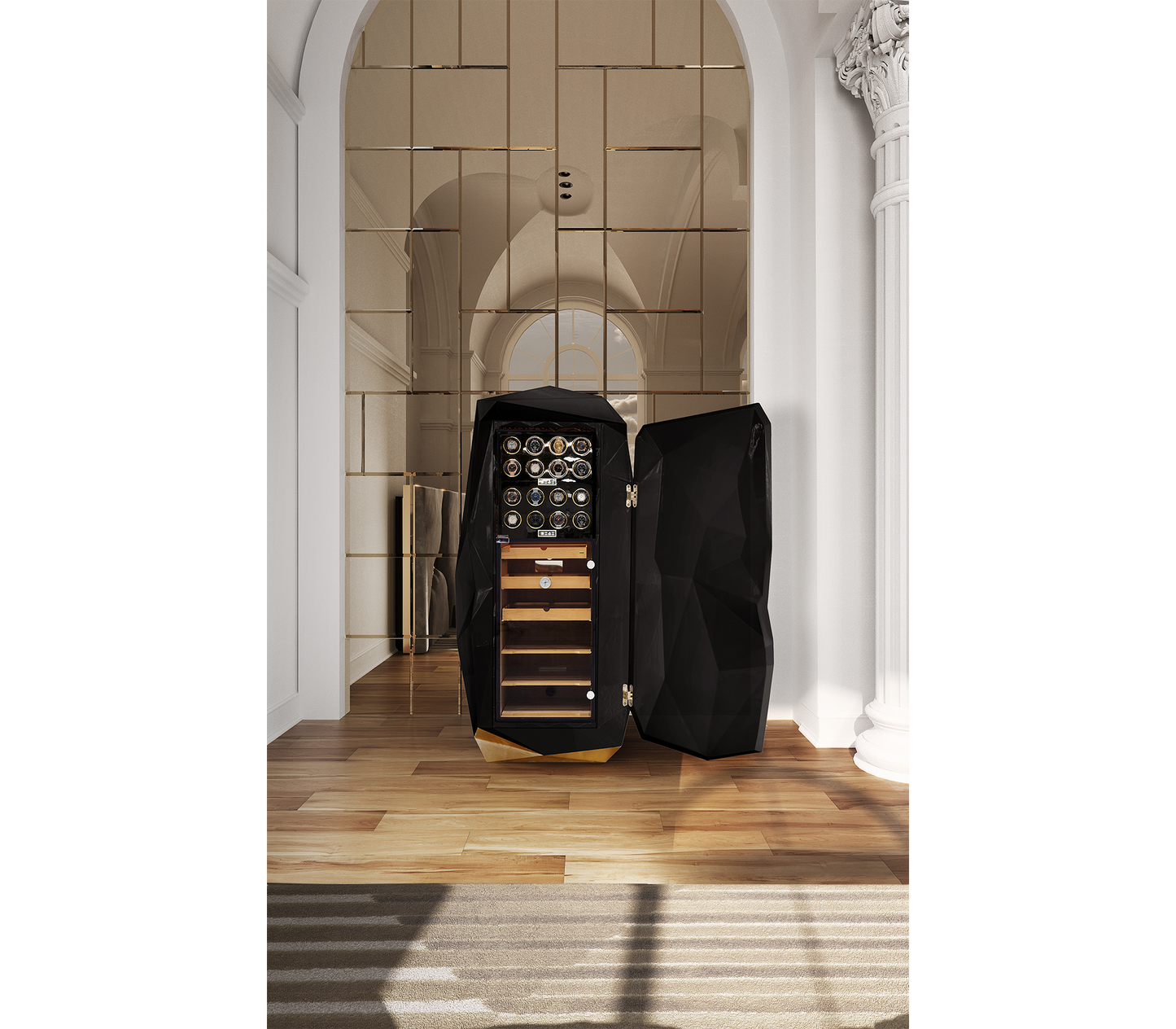 diamond black Art Design luxury safe