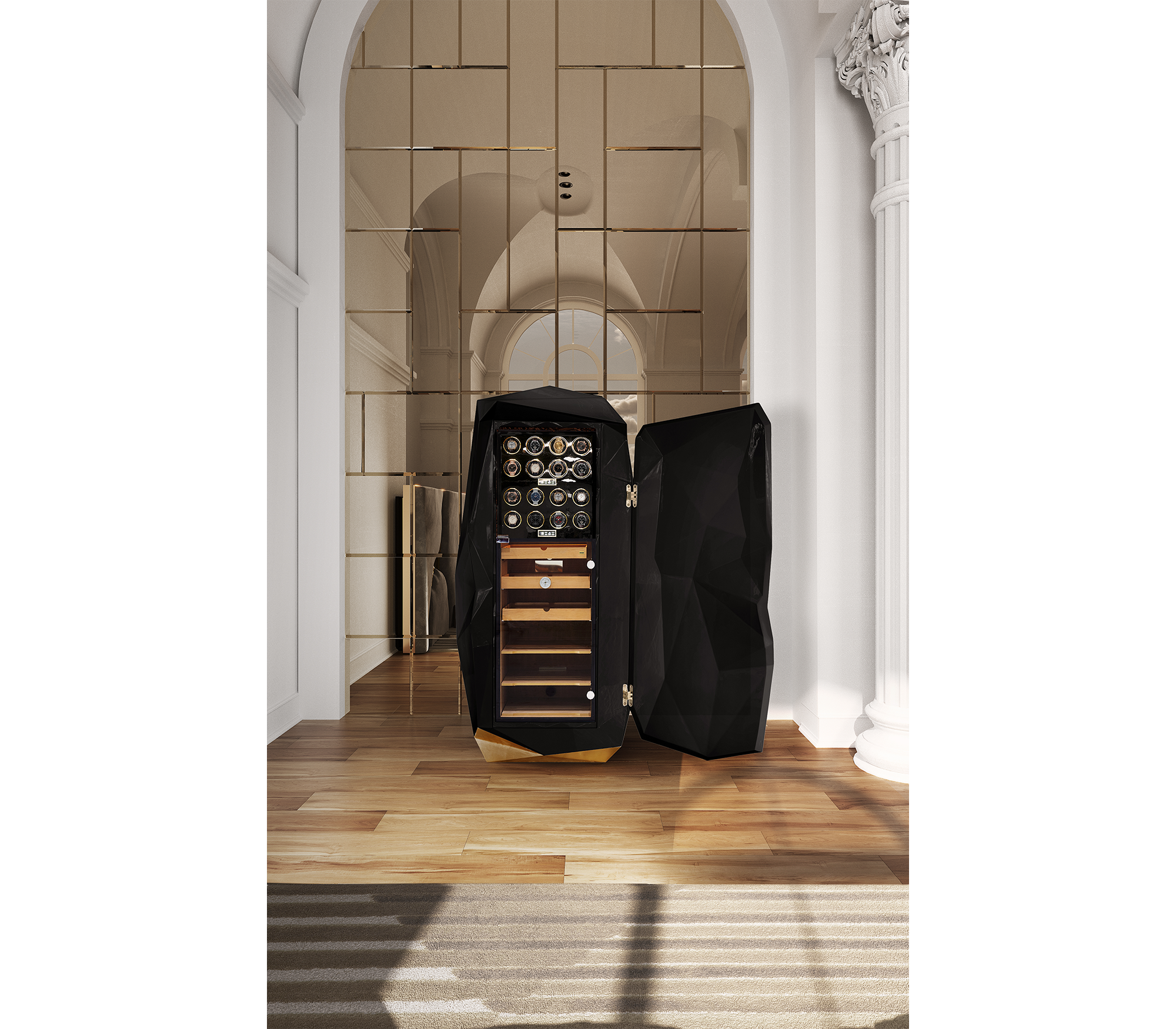 diamond black Art Design luxury safe