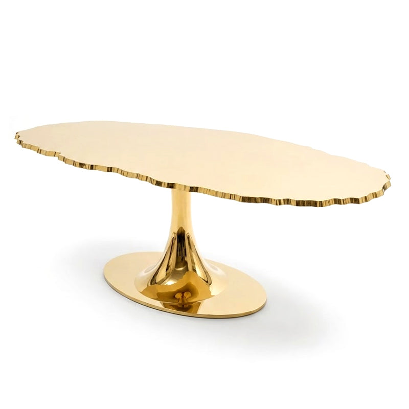 Italian High-End Irregular Unique Art Stainless Steel Dining Table