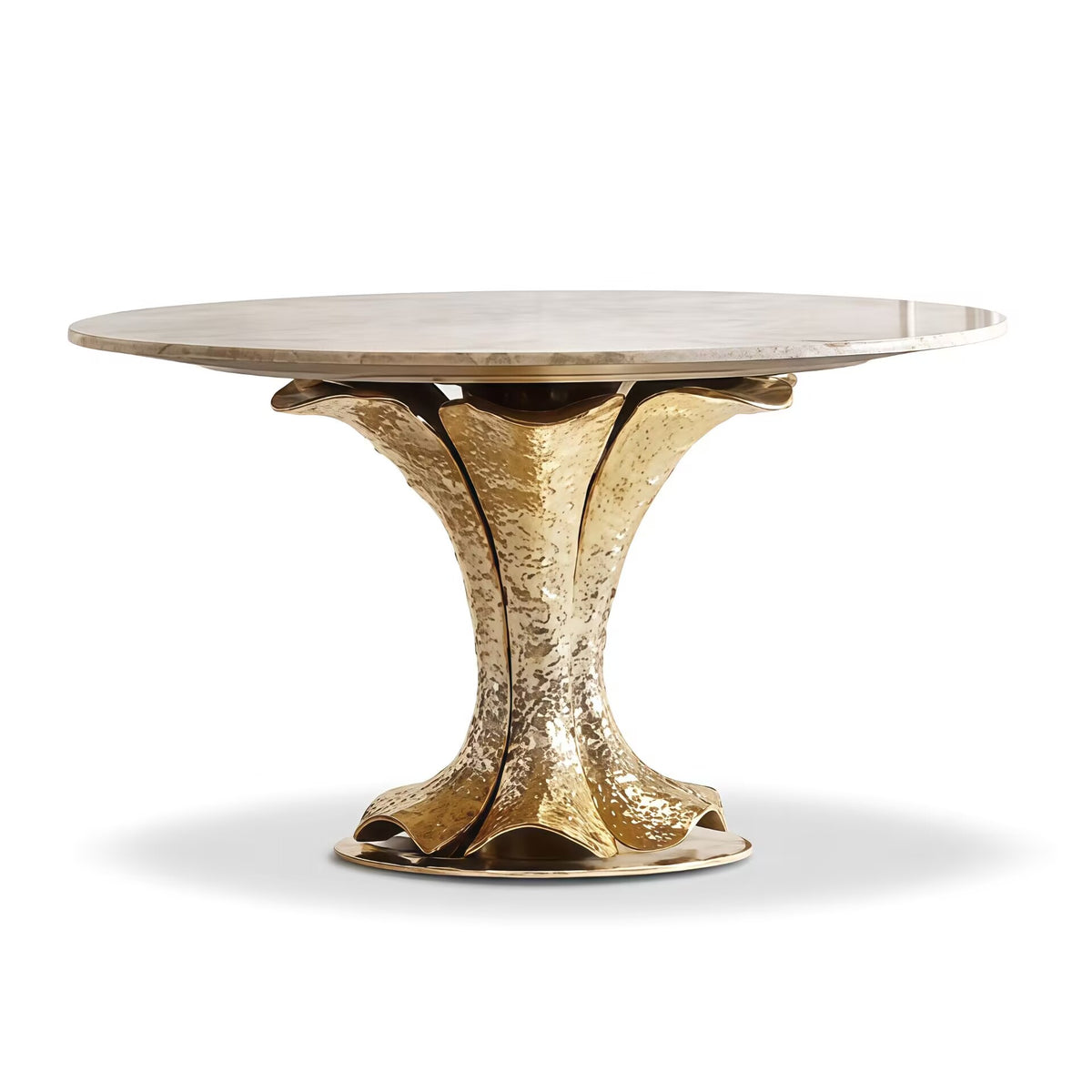 Villa Luxurious Creativity Metal High-End Marble Dining Table