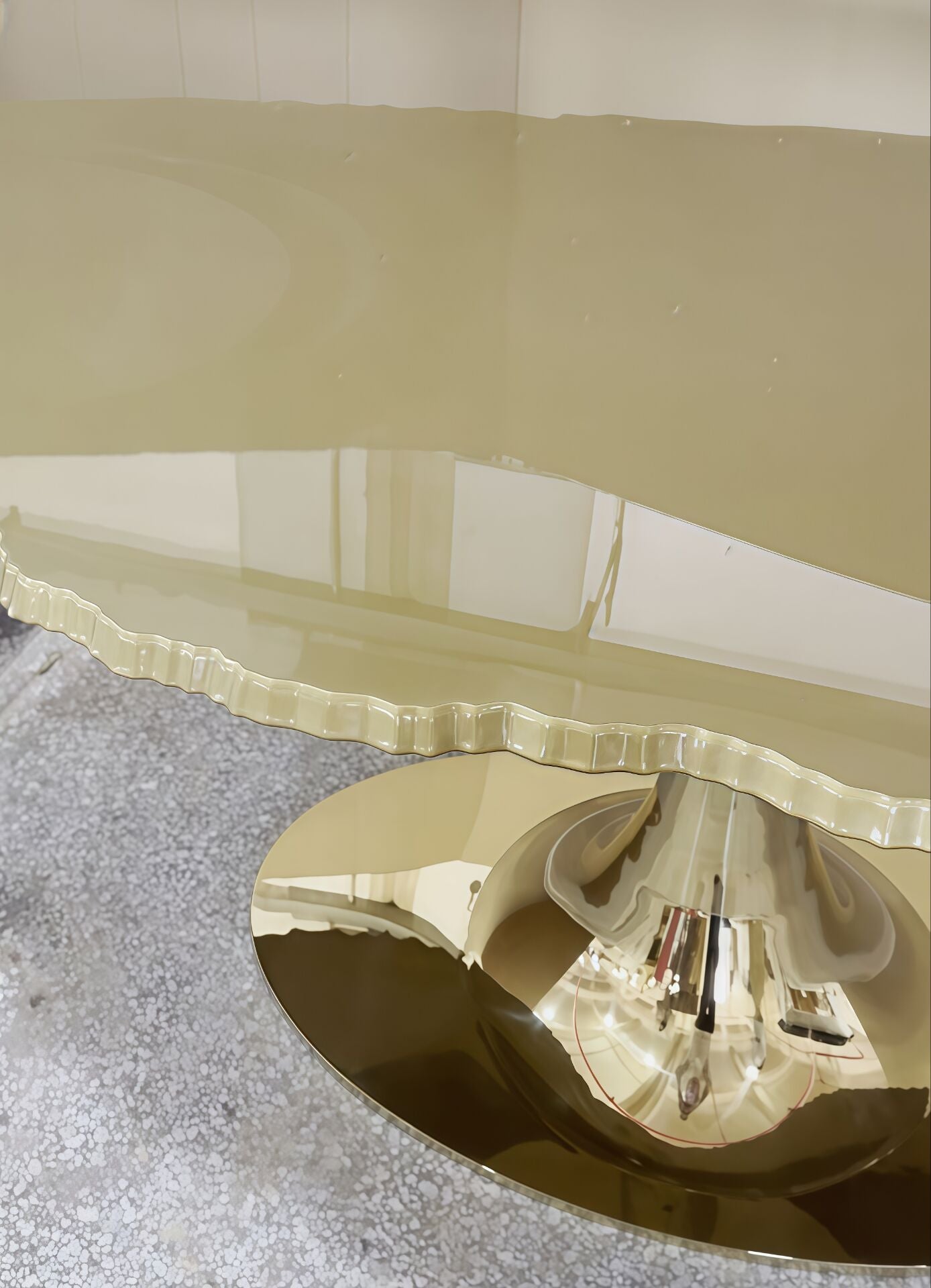 Italian High-End Irregular Unique Art Stainless Steel Dining Table