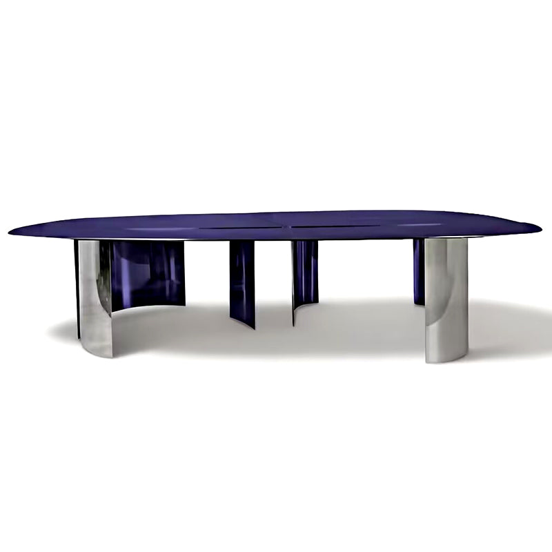 Modern High-End Irregular Minimalism Stainless Steel Dining Table