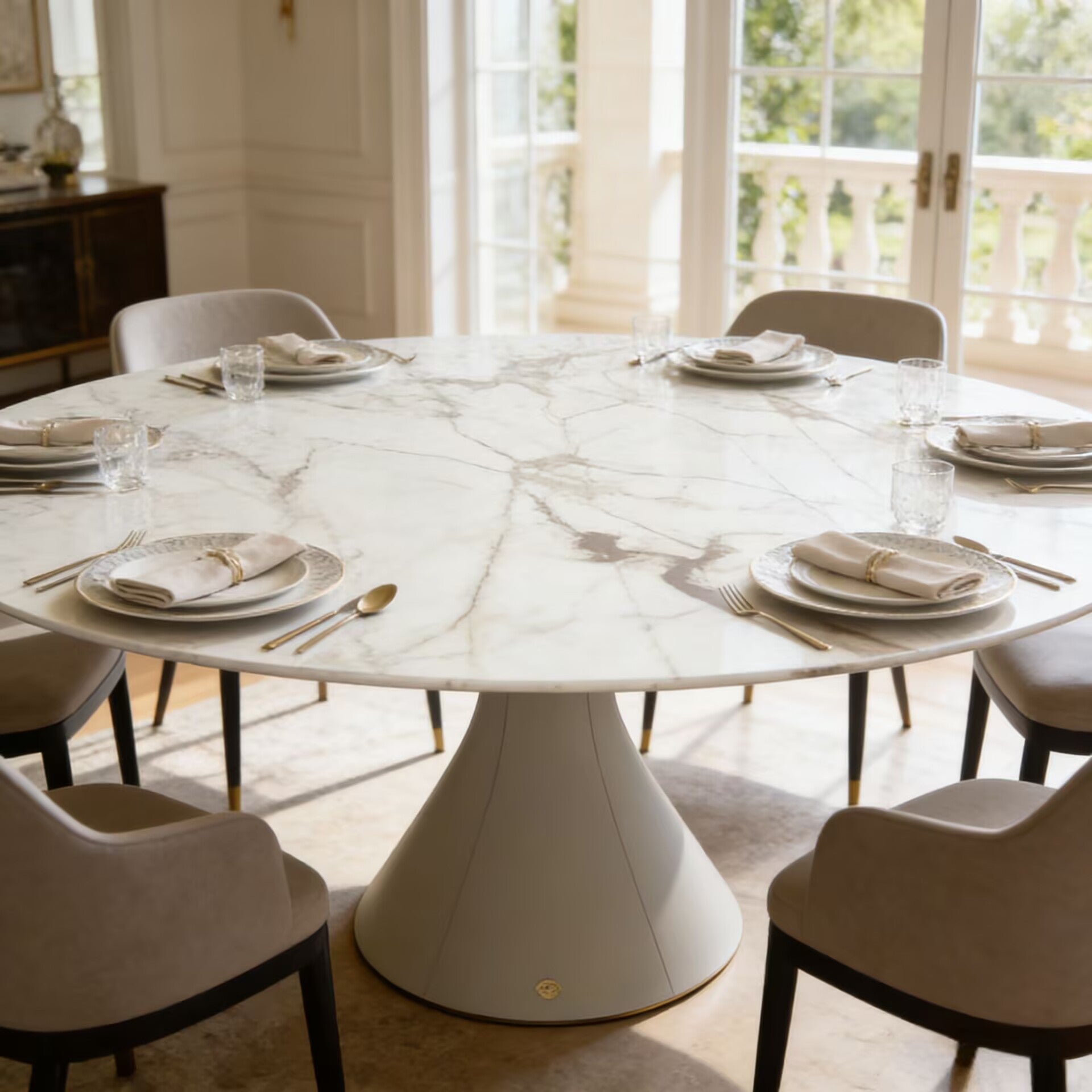 Discovery Modern Creativity High-End Marble Circular Dining Table