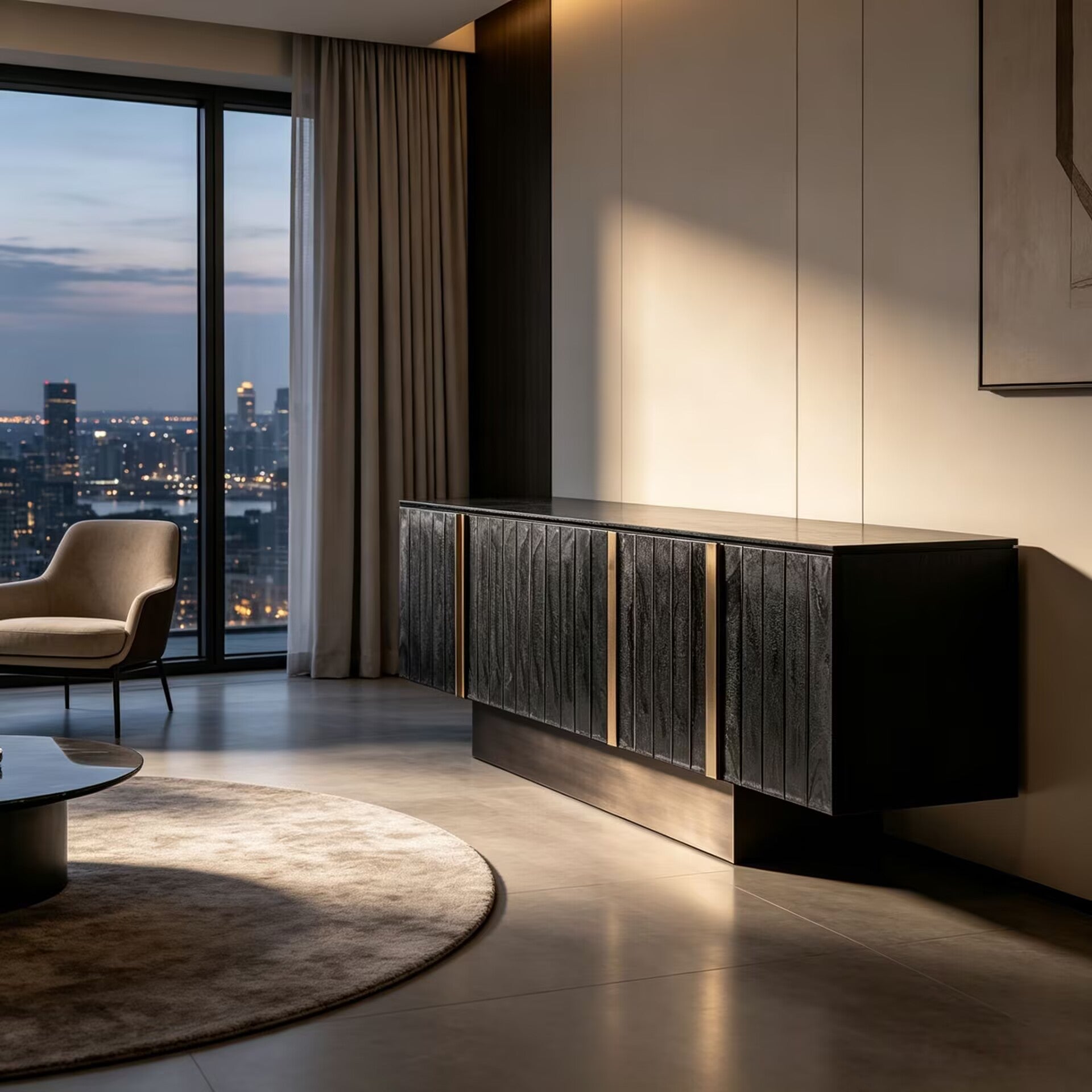 Domino Living Room Designer Upscale Solid Wood Customize Sideboard