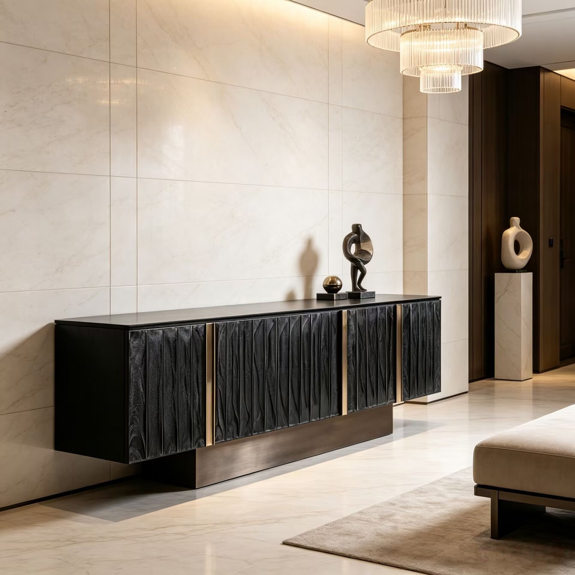 Domino Living Room Designer Upscale Solid Wood Customize Sideboard