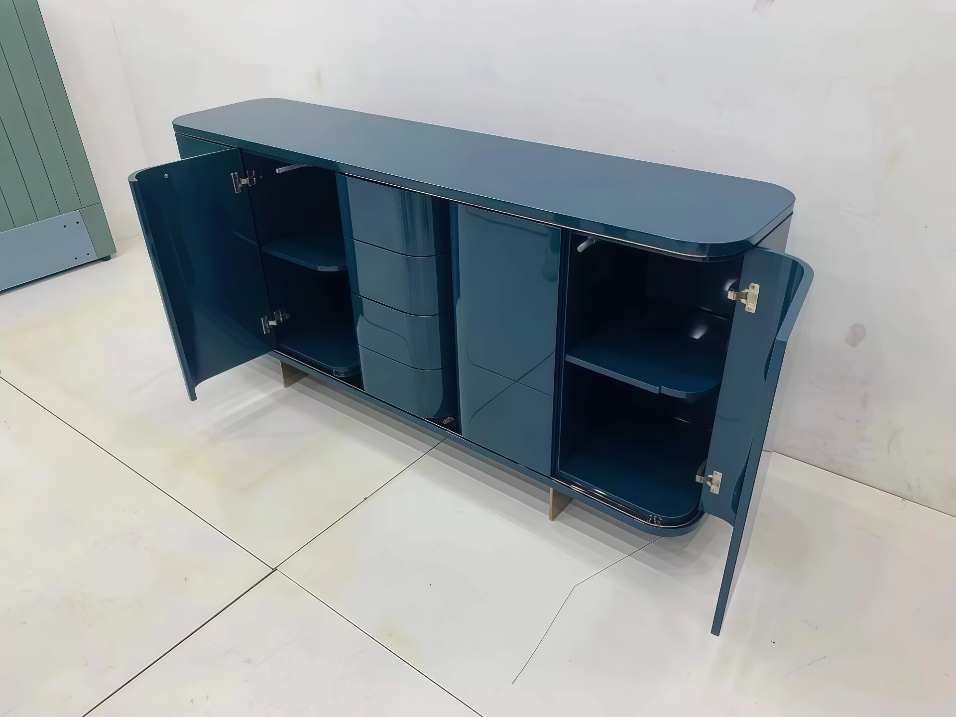 Donegal Artistic Simple Stainless Steel Solid Wood Custom Sideboard