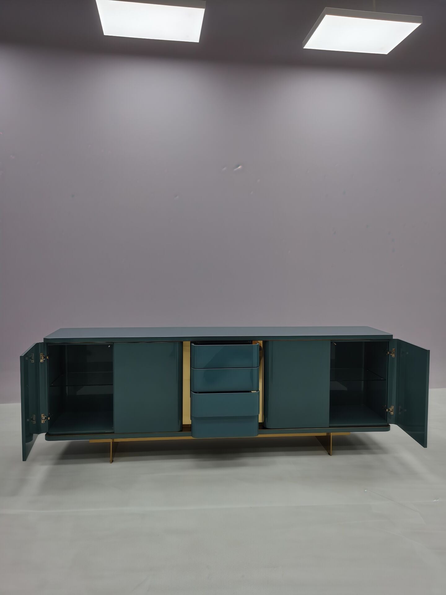 Donegal Artistic Simple Stainless Steel Solid Wood Custom Sideboard