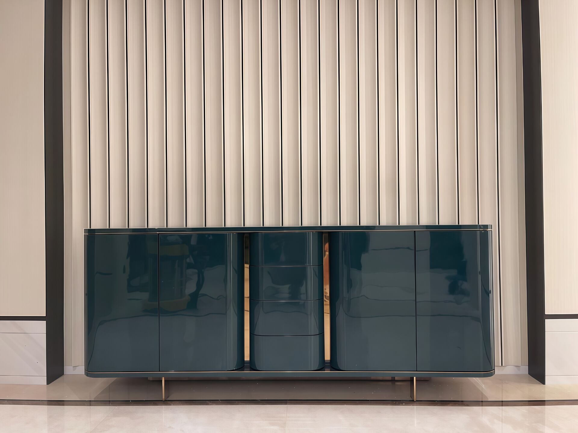 Donegal Artistic Simple Stainless Steel Solid Wood Custom Sideboard